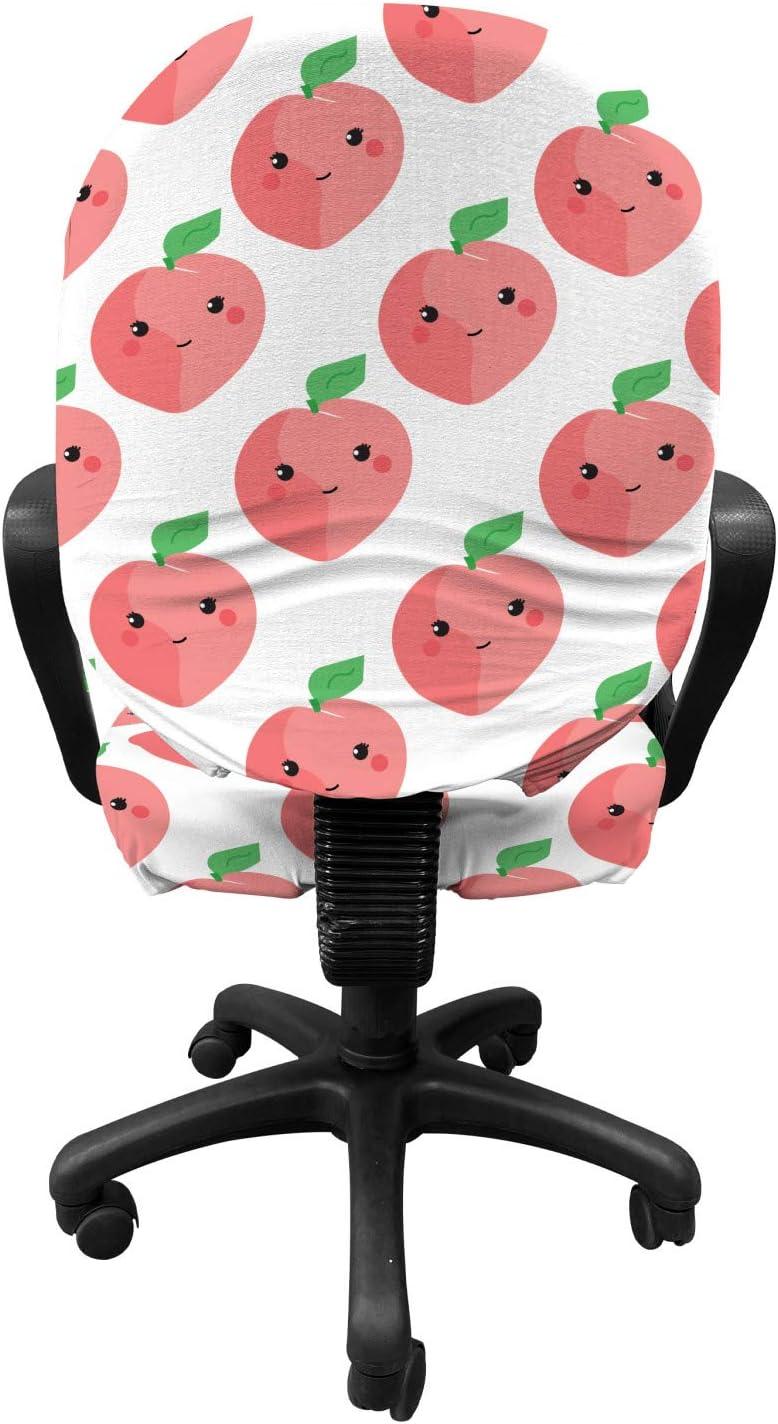 imageAmbesonne Christmas Office Chair Cover Colorful Christmas Balls Different Retro Pattern Holiday Celebration Stretchable Decorative Universal Size High Back Printed Slipcover Blue Grey Purple YellowPink White
