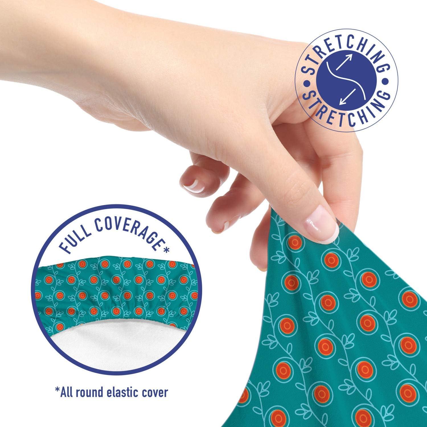 imageAmbesonne Christmas Office Chair Cover Colorful Christmas Balls Different Retro Pattern Holiday Celebration Stretchable Decorative Universal Size High Back Printed Slipcover Blue Grey Purple YellowOrange Teal