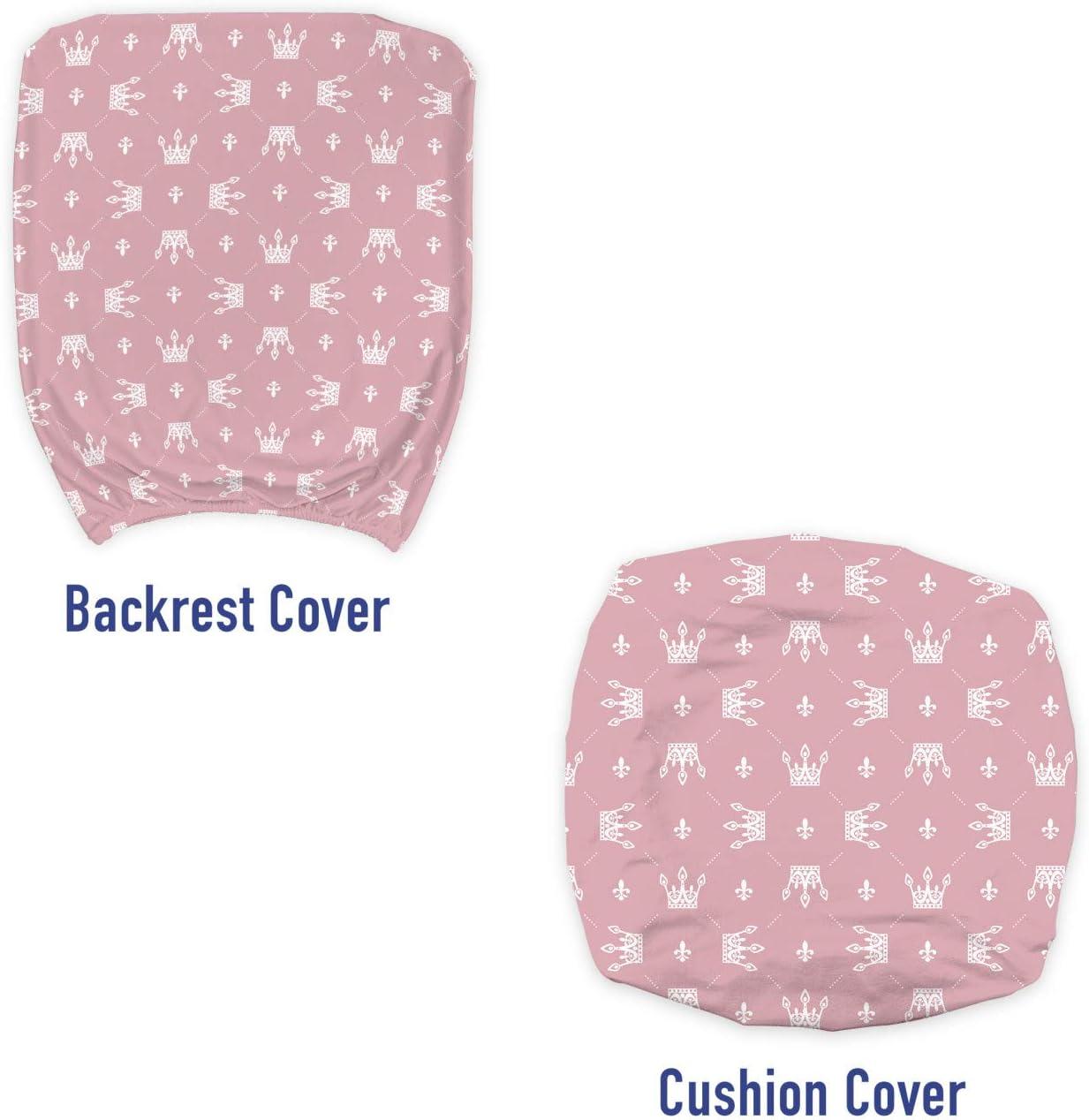 imageAmbesonne Christmas Office Chair Cover Colorful Christmas Balls Different Retro Pattern Holiday Celebration Stretchable Decorative Universal Size High Back Printed Slipcover Blue Grey Purple YellowRose White