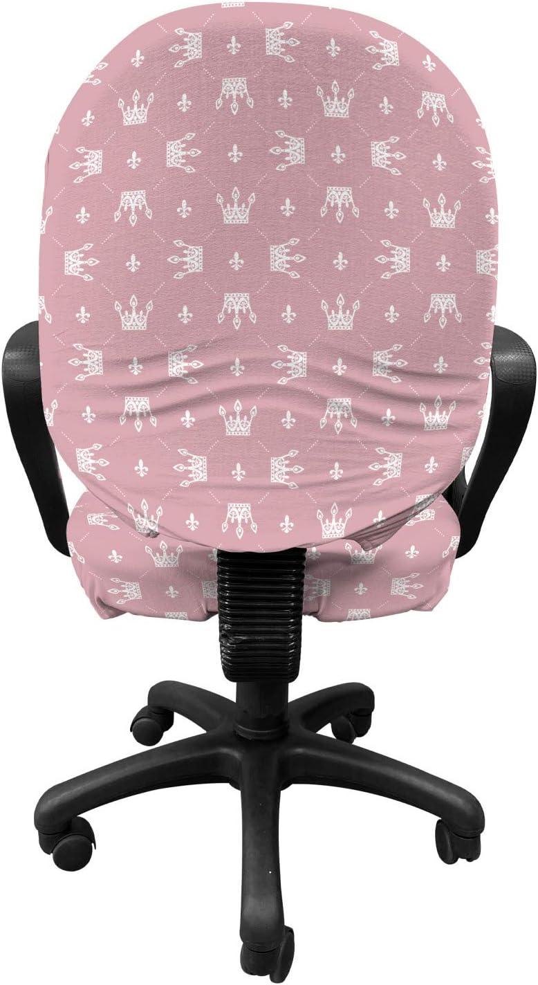 imageAmbesonne Christmas Office Chair Cover Colorful Christmas Balls Different Retro Pattern Holiday Celebration Stretchable Decorative Universal Size High Back Printed Slipcover Blue Grey Purple YellowRose White
