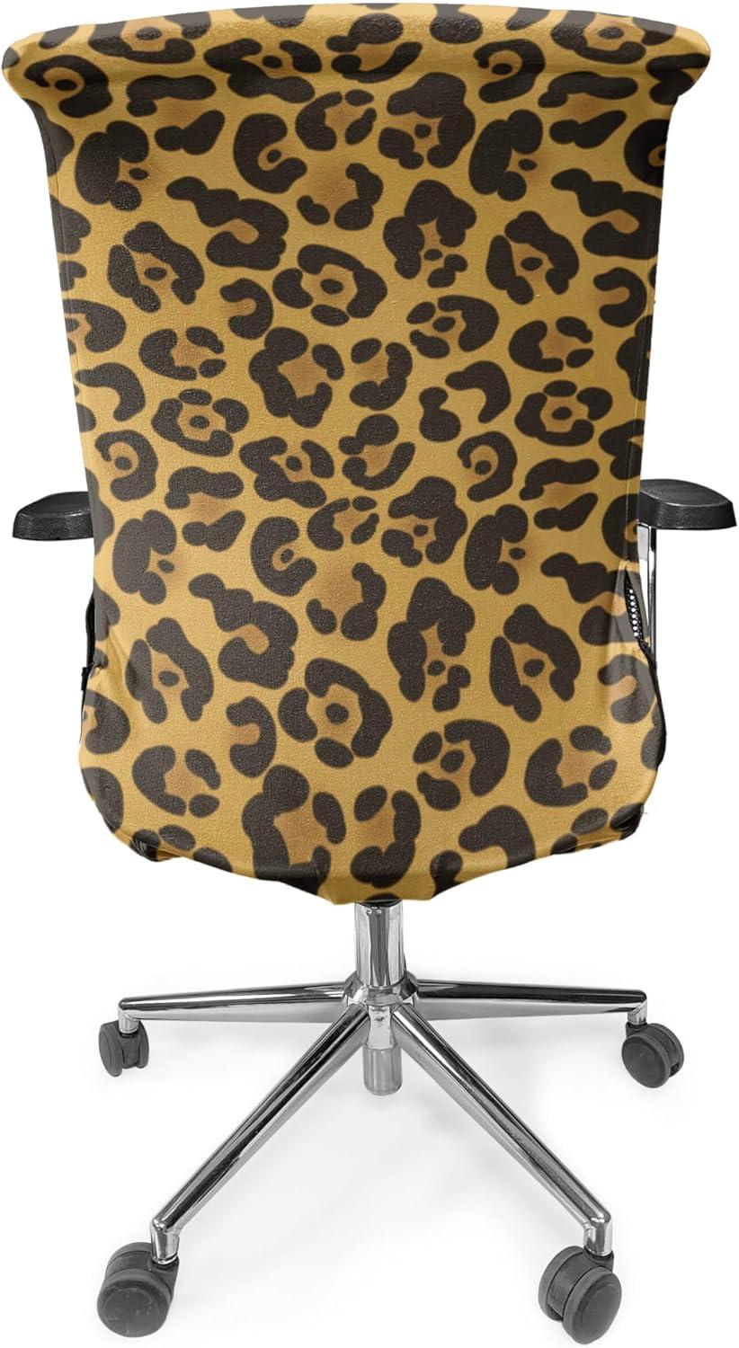 imageAmbesonne Christmas Office Chair Cover Colorful Christmas Balls Different Retro Pattern Holiday Celebration Stretchable Decorative Universal Size High Back Printed Slipcover Blue Grey Purple YellowEarth Yellow Amber