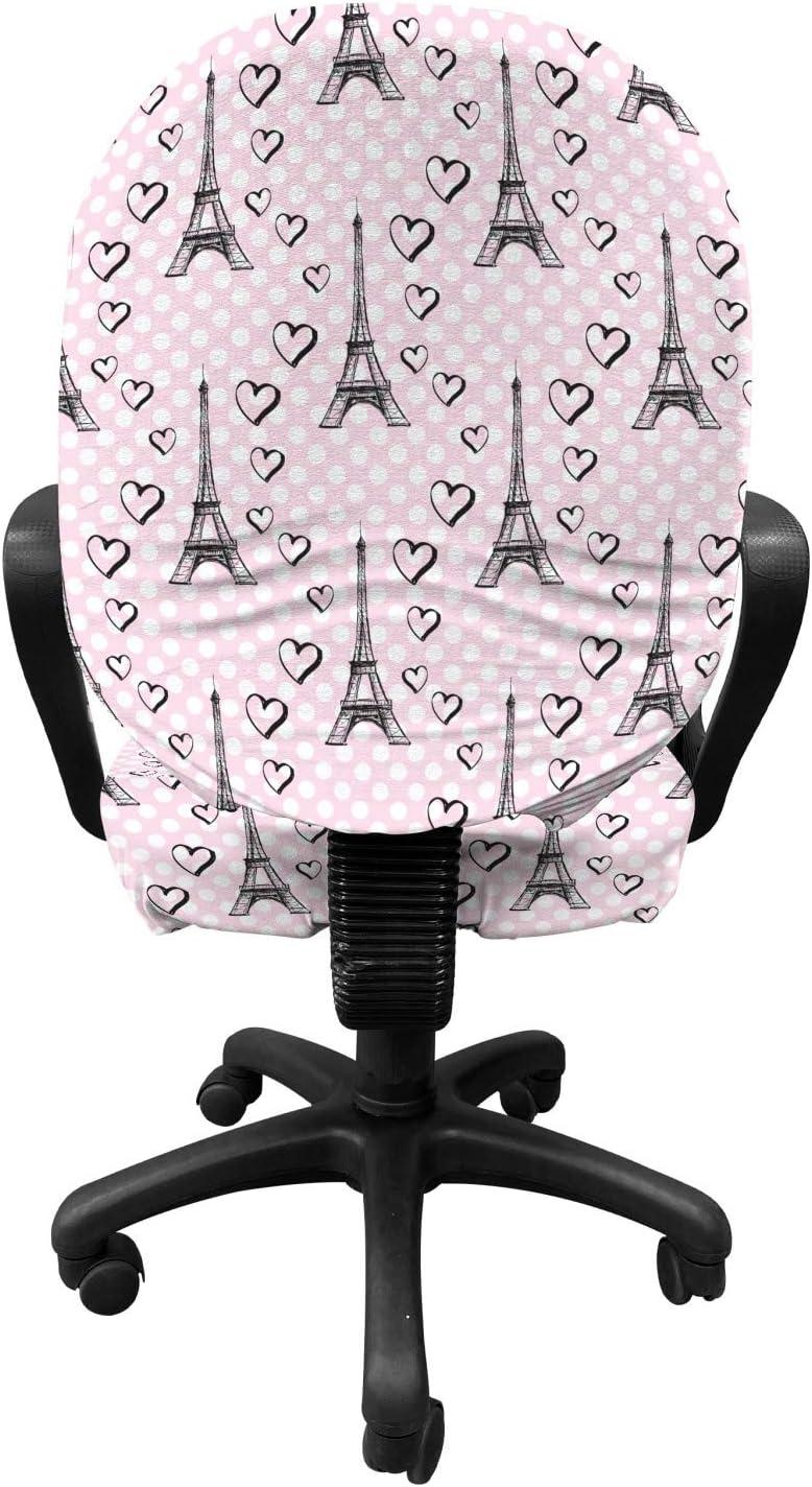 imageAmbesonne Christmas Office Chair Cover Colorful Christmas Balls Different Retro Pattern Holiday Celebration Stretchable Decorative Universal Size High Back Printed Slipcover Blue Grey Purple YellowWhite Pink