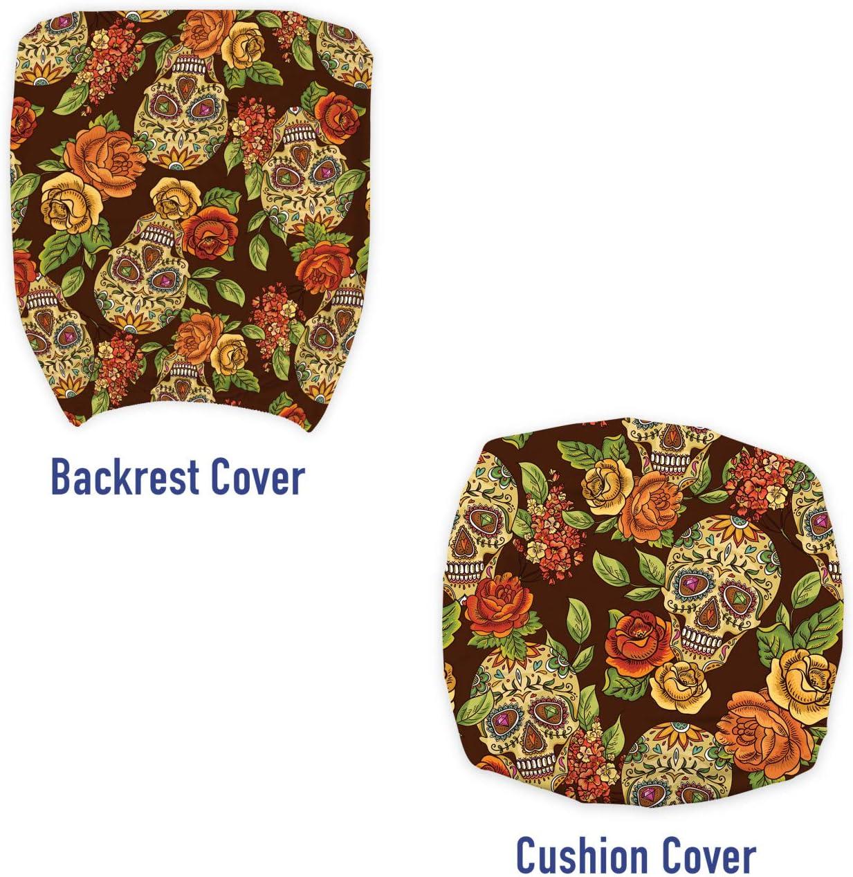 imageAmbesonne Christmas Office Chair Cover Colorful Christmas Balls Different Retro Pattern Holiday Celebration Stretchable Decorative Universal Size High Back Printed Slipcover Blue Grey Purple YellowPale Green Yellow Orange