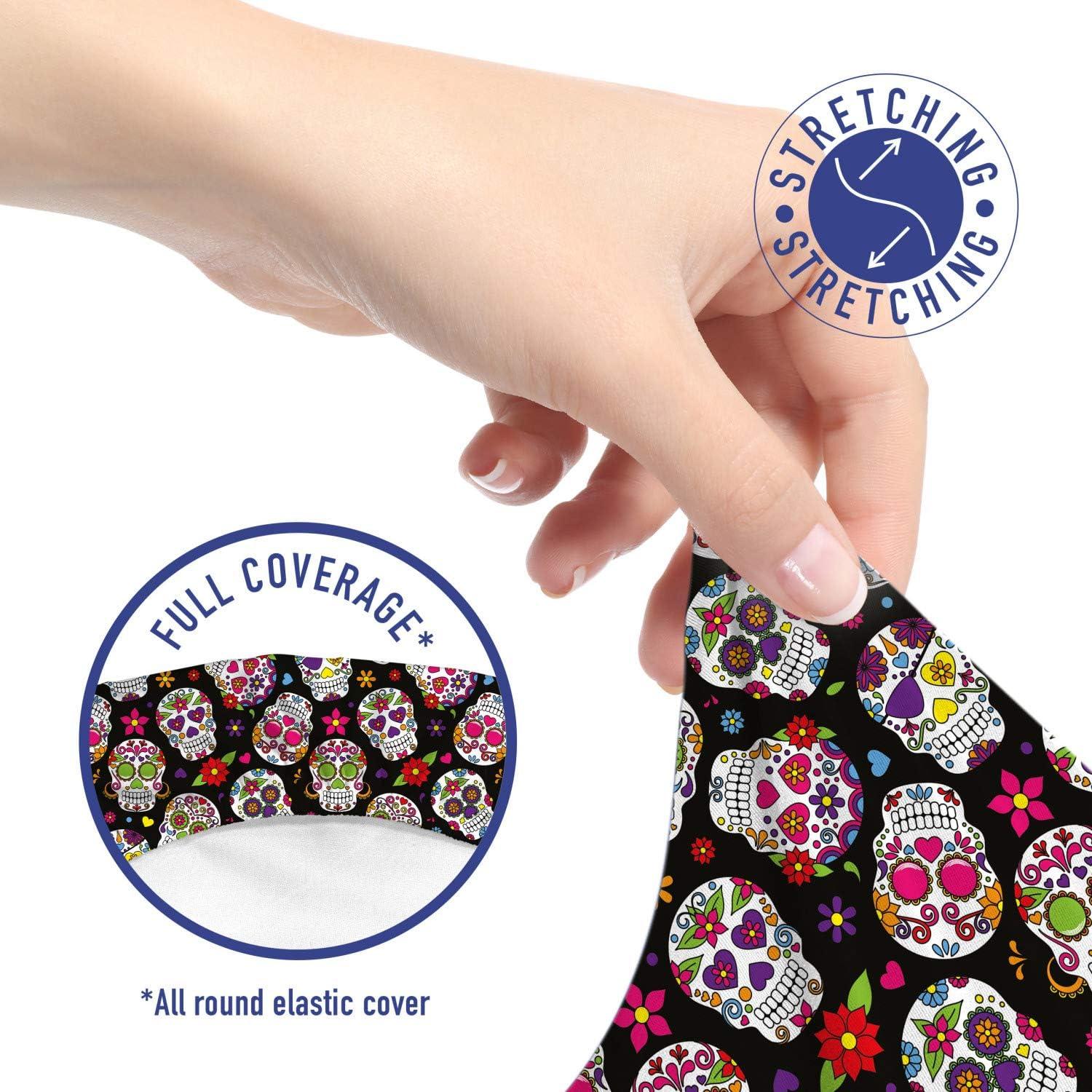 imageAmbesonne Christmas Office Chair Cover Colorful Christmas Balls Different Retro Pattern Holiday Celebration Stretchable Decorative Universal Size High Back Printed Slipcover Blue Grey Purple YellowBlack Green