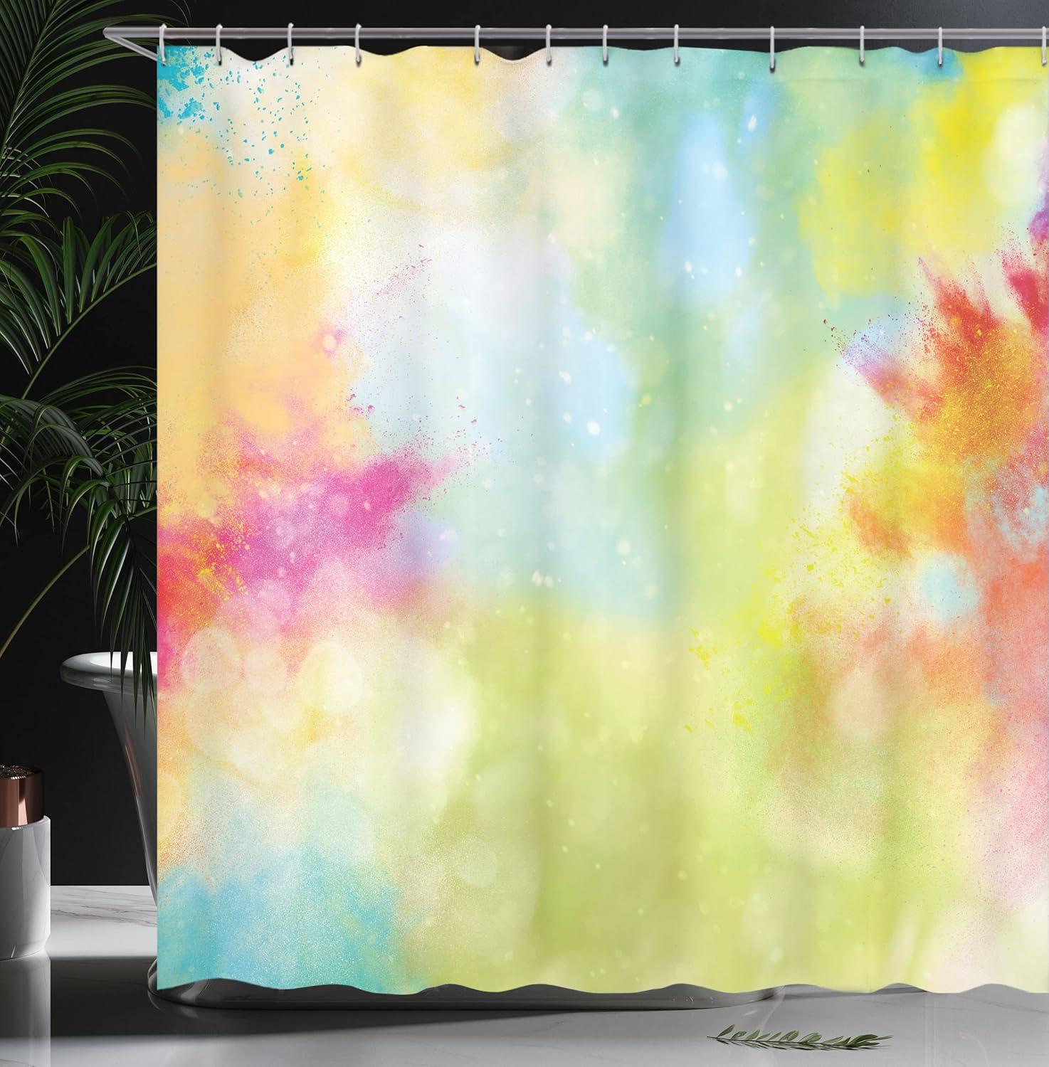 imageAmbesonne Christmas Shower Curtain Holiday Season Office Design Tree Celebration Snowflakes Celebration Cloth Fabric Bathroom Decor Set with Hooks 69quot W x 75quot L White Green RedGreen Peach