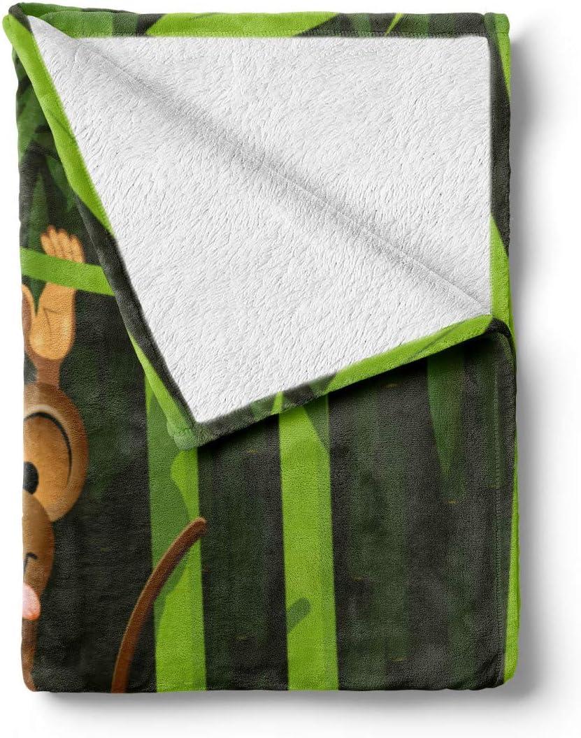imageAmbesonne Christmas Throw Blanket Xmas Eve Starry Night in Snowy Town with Starry Sky Reindeer and Moon Flannel Fleece Accent Piece Soft Couch Cover for Adults 70quot x 90quot Cocoa Dark Slate BlueBrown Green