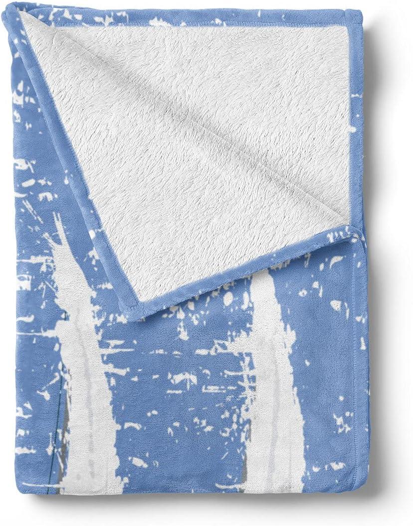imageAmbesonne Christmas Throw Blanket Xmas Eve Starry Night in Snowy Town with Starry Sky Reindeer and Moon Flannel Fleece Accent Piece Soft Couch Cover for Adults 70quot x 90quot Cocoa Dark Slate BlueBlue