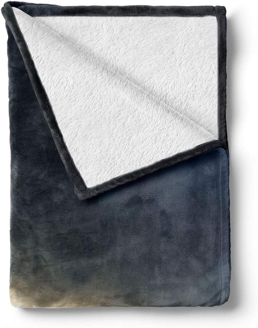 imageAmbesonne Christmas Throw Blanket Xmas Eve Starry Night in Snowy Town with Starry Sky Reindeer and Moon Flannel Fleece Accent Piece Soft Couch Cover for Adults 70quot x 90quot Cocoa Dark Slate BlueGrey Grey