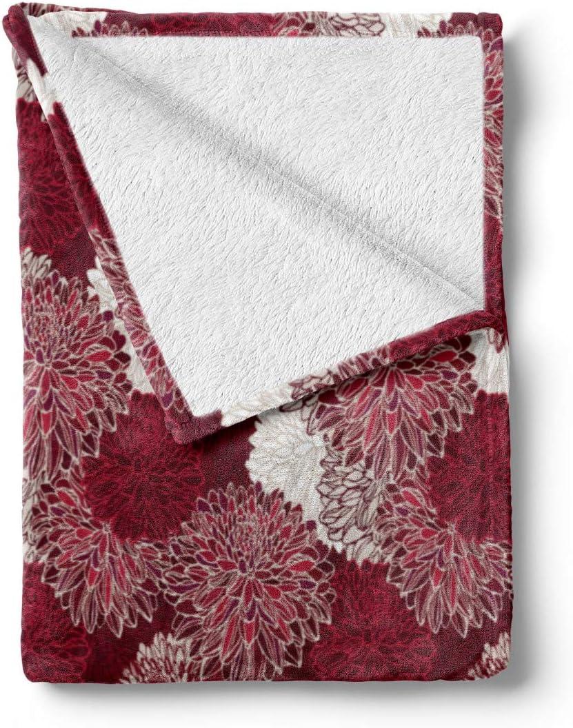 imageAmbesonne Christmas Throw Blanket Xmas Eve Starry Night in Snowy Town with Starry Sky Reindeer and Moon Flannel Fleece Accent Piece Soft Couch Cover for Adults 70quot x 90quot Cocoa Dark Slate BlueMaroon White