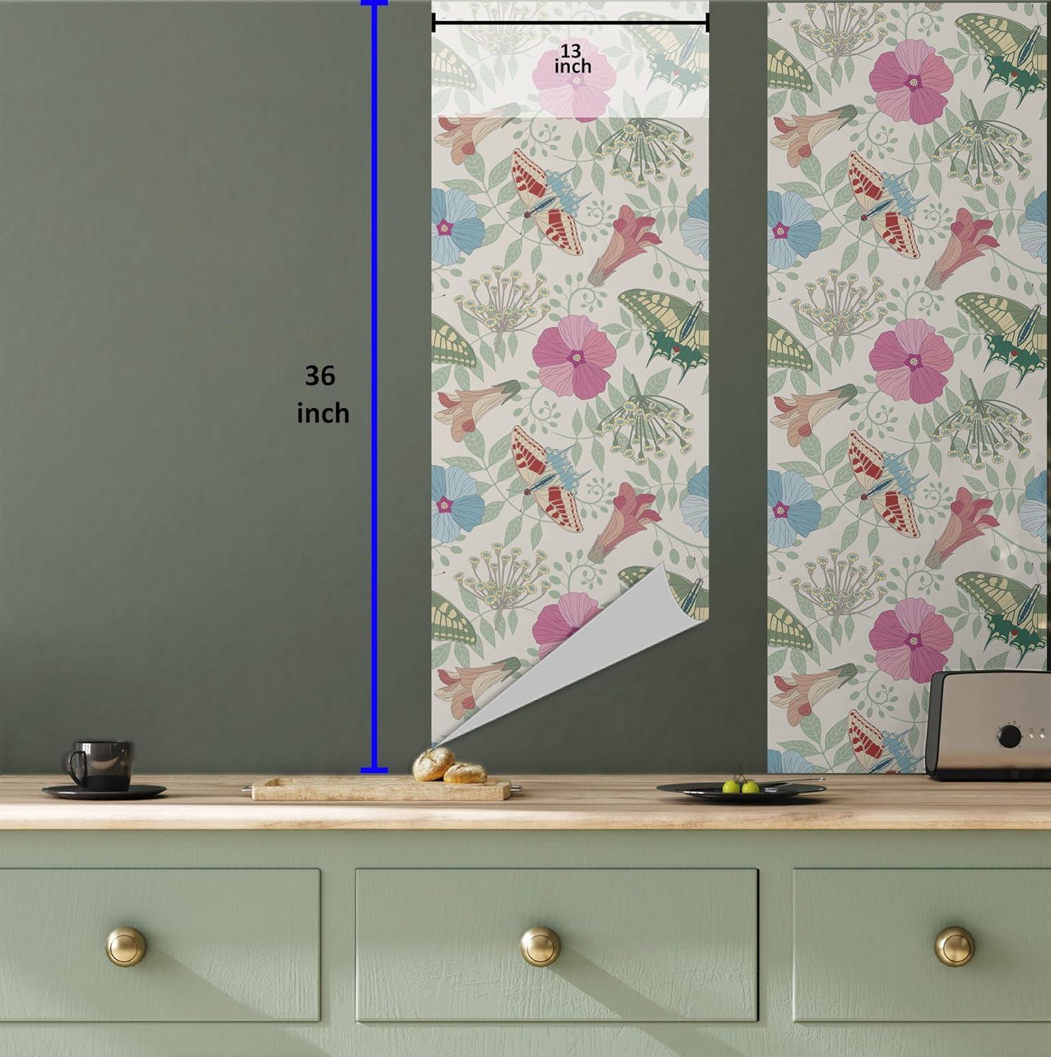 imageAmbesonne Coffee Peel ampamp Stick Wallpaper for Home Sepia Tones Old Newspaper Print with Lettering on it Beverage Love SelfAdhesive Living Room Kitchen Accent 13quot x 36quot Tan Umber and Dark BrownPink Soft Blue and Green