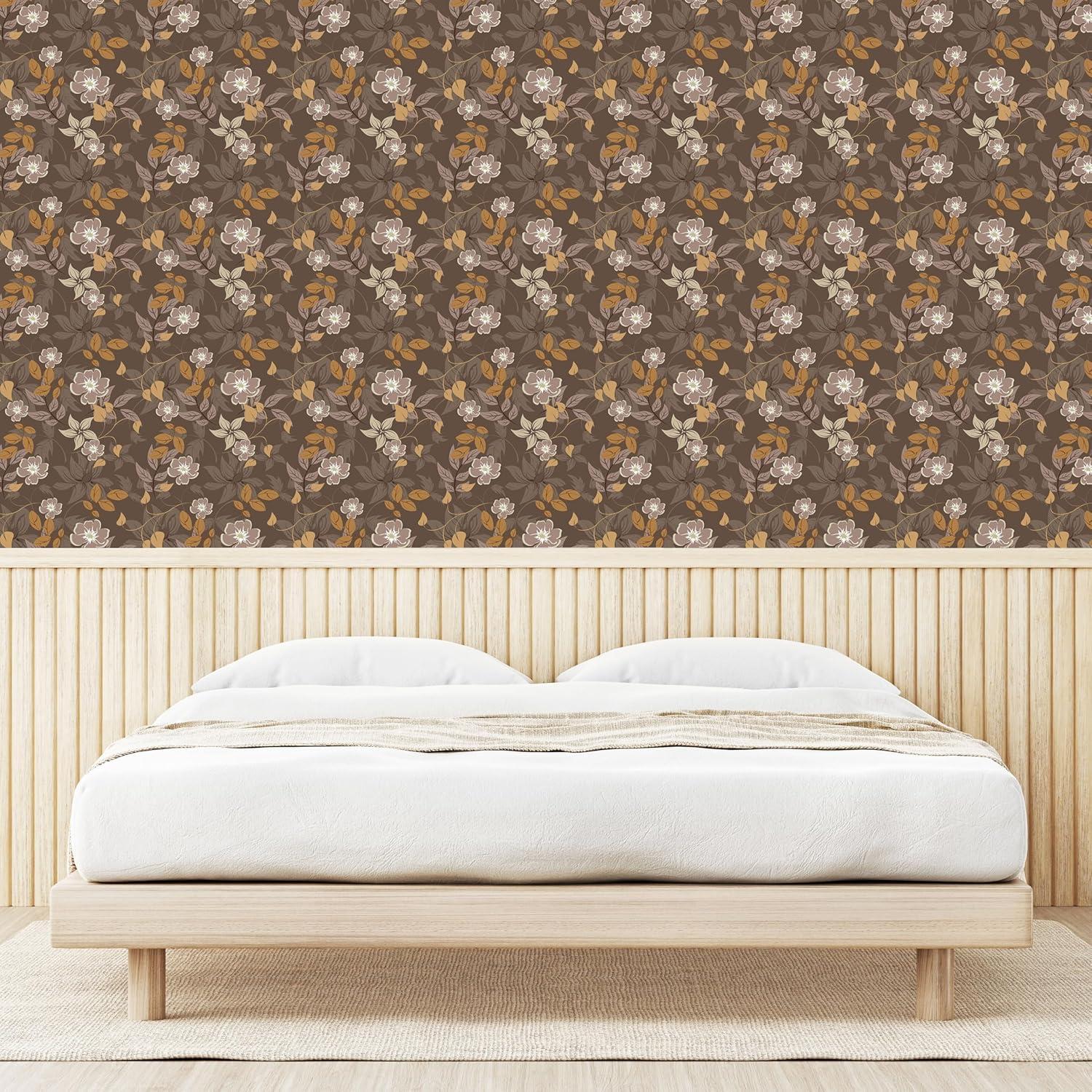 imageAmbesonne Coffee Peel ampamp Stick Wallpaper for Home Sepia Tones Old Newspaper Print with Lettering on it Beverage Love SelfAdhesive Living Room Kitchen Accent 13quot x 36quot Tan Umber and Dark BrownUmber Caramel Warm Taupe