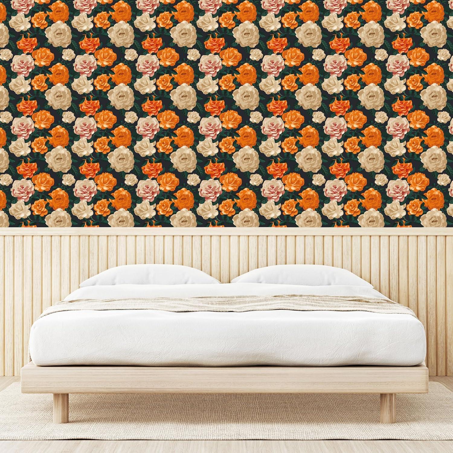 imageAmbesonne Coffee Peel ampamp Stick Wallpaper for Home Sepia Tones Old Newspaper Print with Lettering on it Beverage Love SelfAdhesive Living Room Kitchen Accent 13quot x 36quot Tan Umber and Dark BrownDark Orange Beige Green