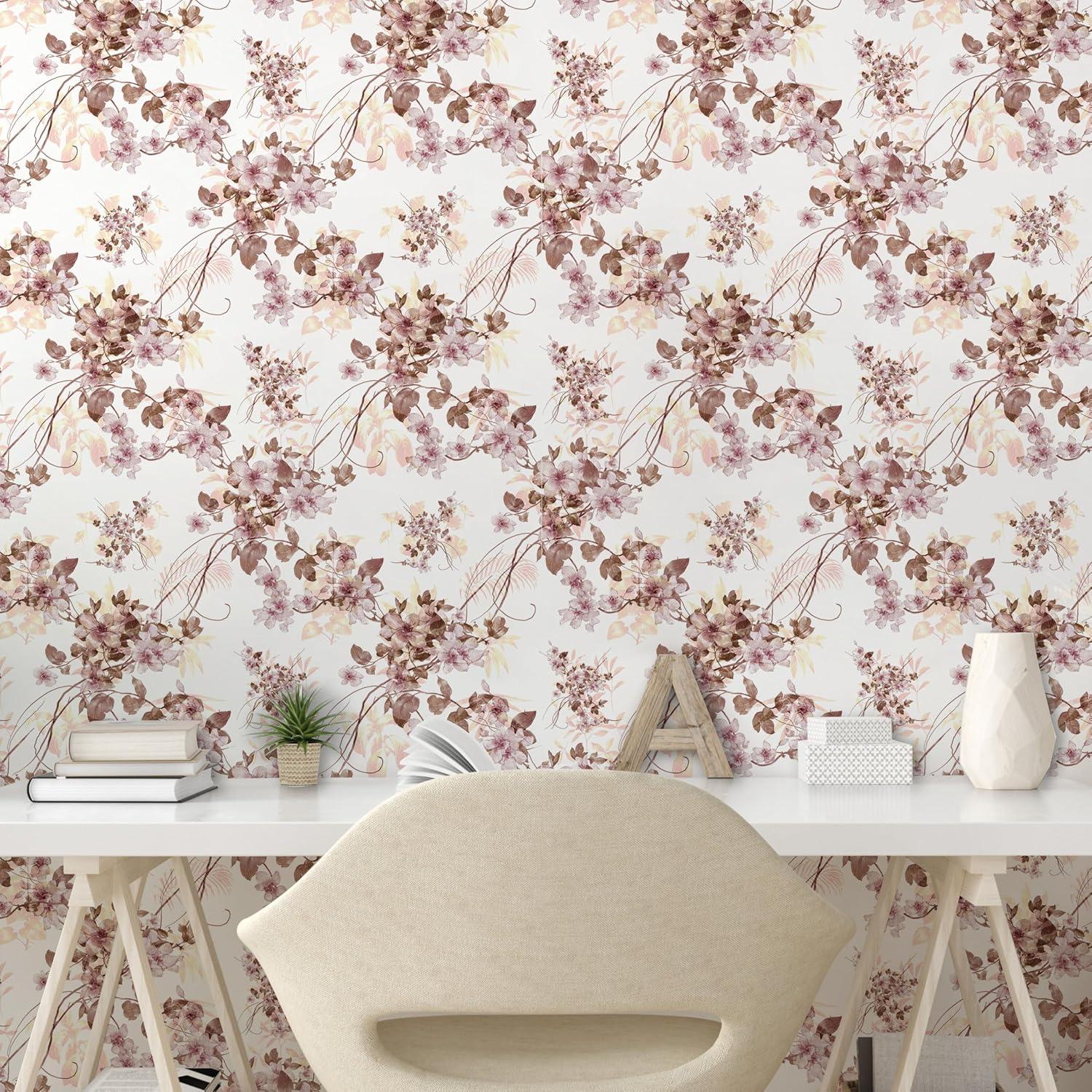 imageAmbesonne Coffee Peel ampamp Stick Wallpaper for Home Sepia Tones Old Newspaper Print with Lettering on it Beverage Love SelfAdhesive Living Room Kitchen Accent 13quot x 36quot Tan Umber and Dark BrownPale Mauve and Pale Chocolate