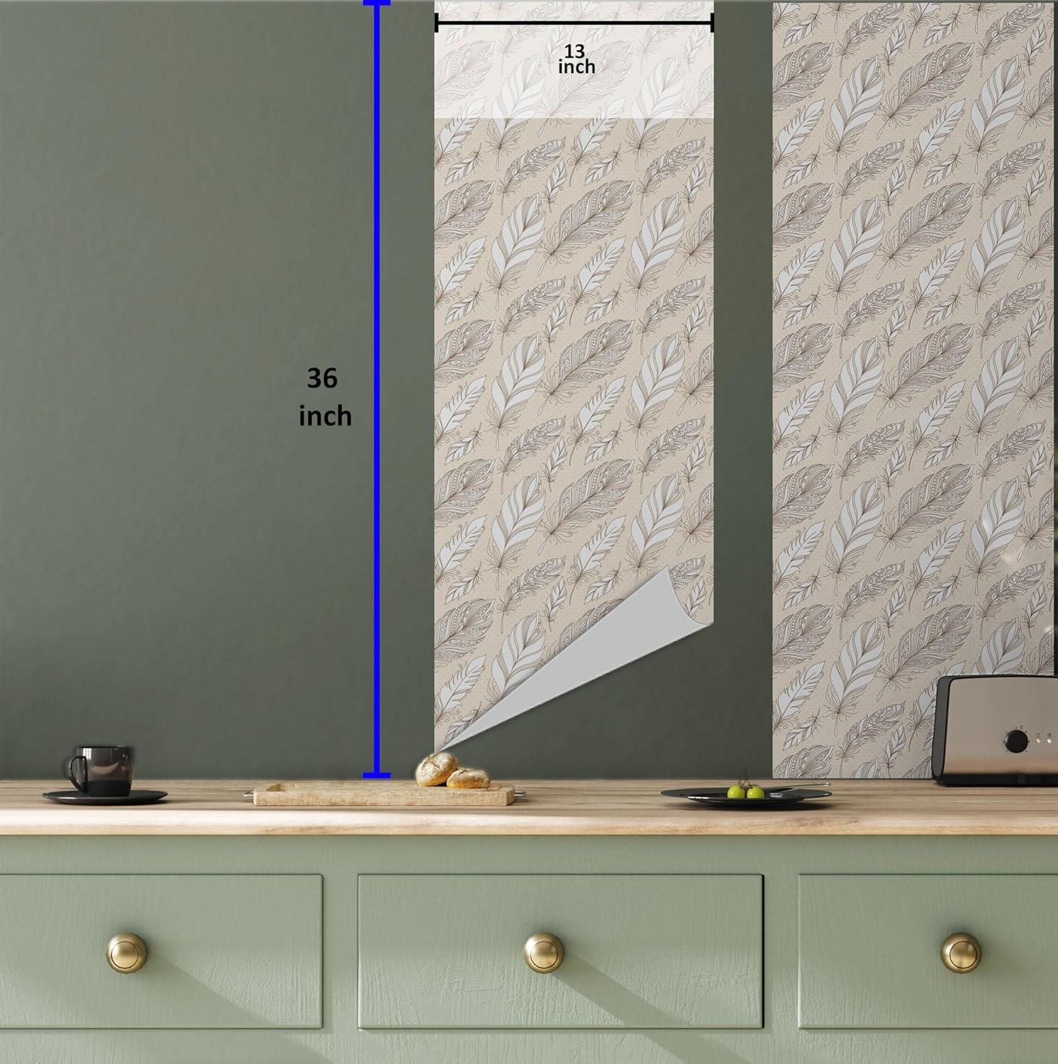 imageAmbesonne Coffee Peel ampamp Stick Wallpaper for Home Sepia Tones Old Newspaper Print with Lettering on it Beverage Love SelfAdhesive Living Room Kitchen Accent 13quot x 36quot Tan Umber and Dark BrownBeige Off White and Brown