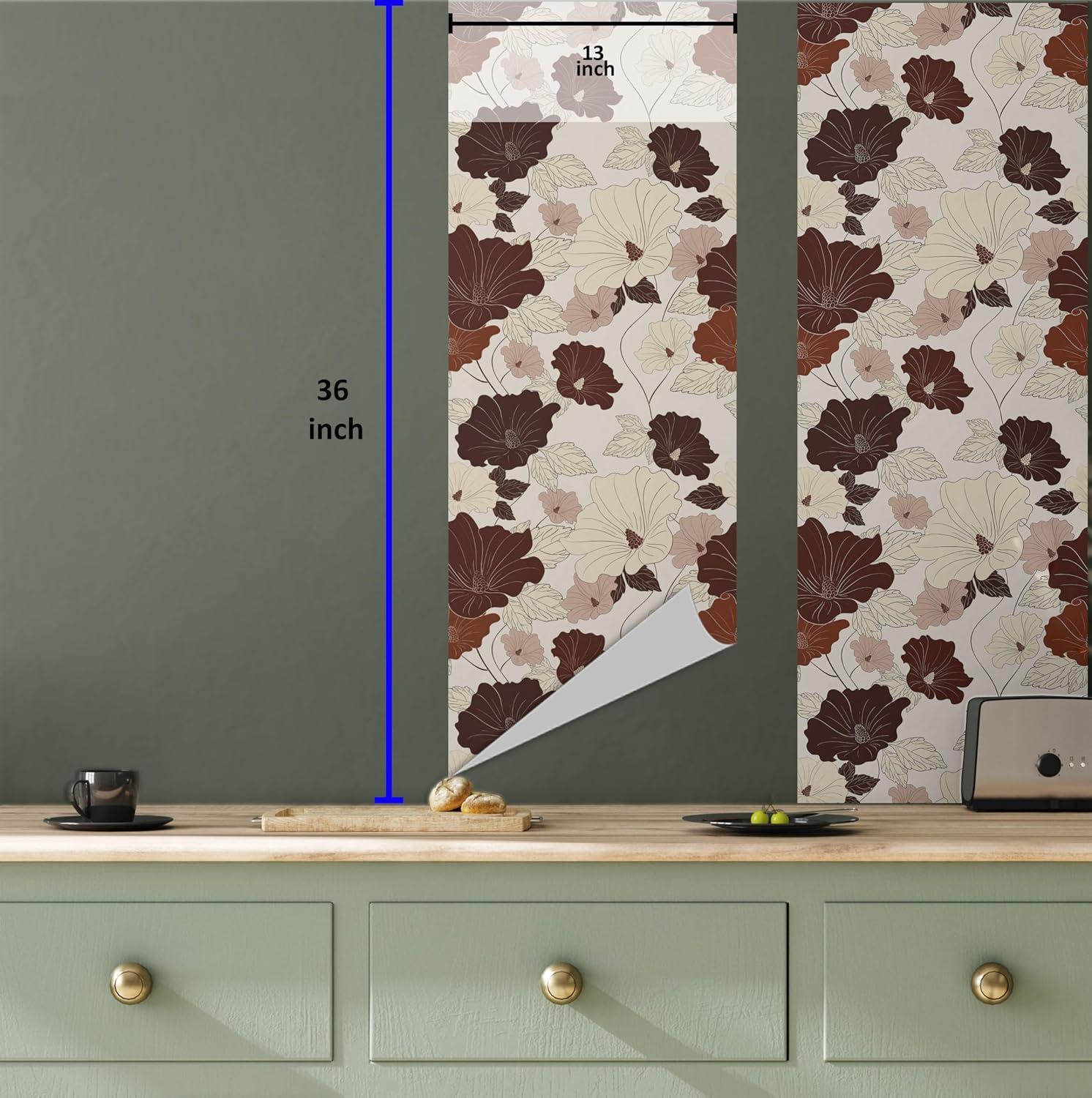 imageAmbesonne Coffee Peel ampamp Stick Wallpaper for Home Sepia Tones Old Newspaper Print with Lettering on it Beverage Love SelfAdhesive Living Room Kitchen Accent 13quot x 36quot Tan Umber and Dark BrownBeige and Chestnut Brown