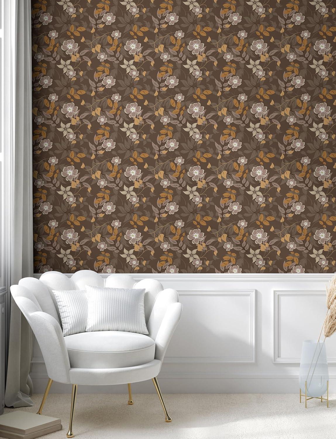 imageAmbesonne Coffee Peel ampamp Stick Wallpaper for Home Sepia Tones Old Newspaper Print with Lettering on it Beverage Love SelfAdhesive Living Room Kitchen Accent 13quot x 36quot Tan Umber and Dark BrownUmber Caramel Warm Taupe