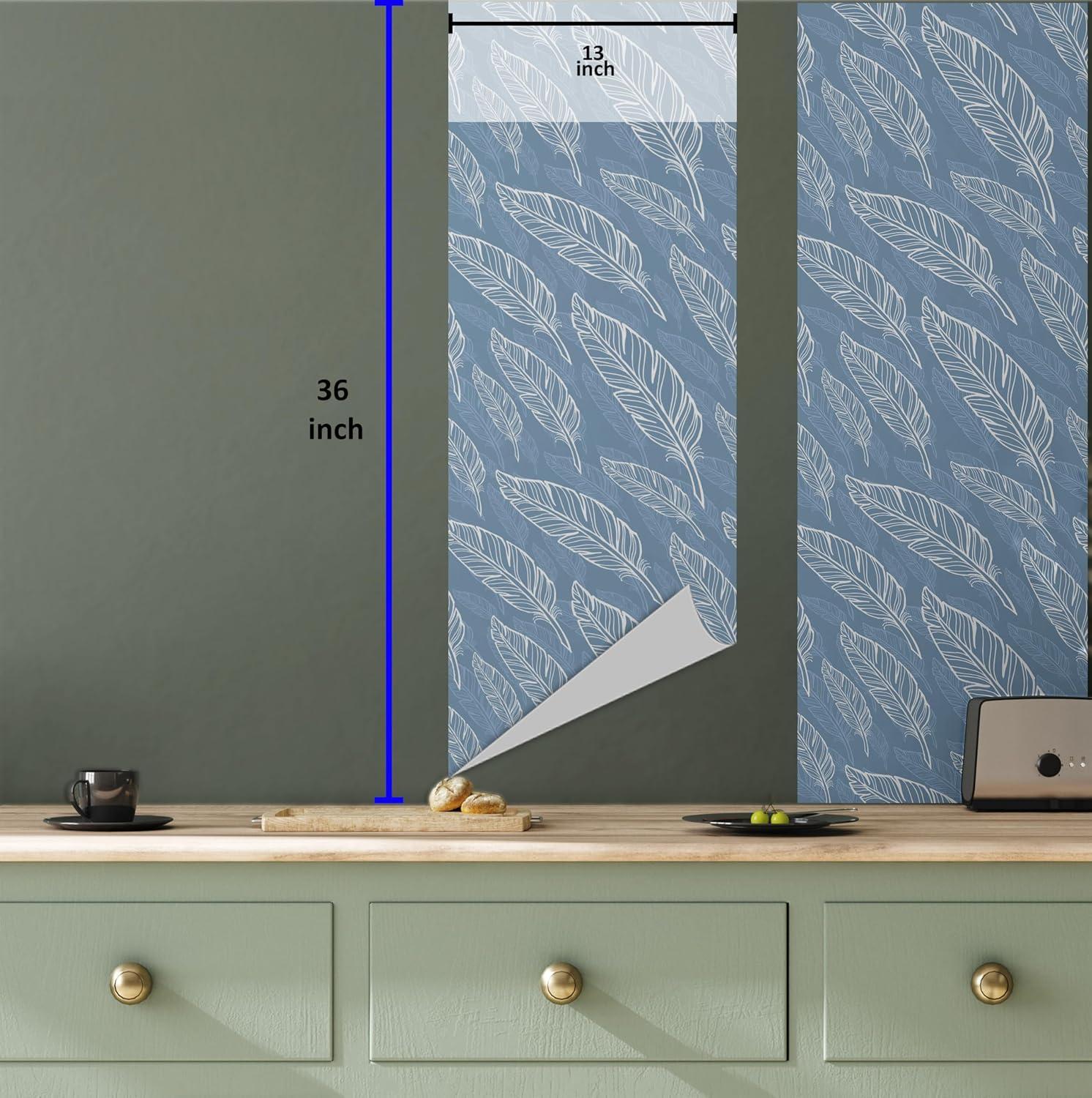imageAmbesonne Coffee Peel ampamp Stick Wallpaper for Home Sepia Tones Old Newspaper Print with Lettering on it Beverage Love SelfAdhesive Living Room Kitchen Accent 13quot x 36quot Tan Umber and Dark BrownBlue Grey Soft Blue White