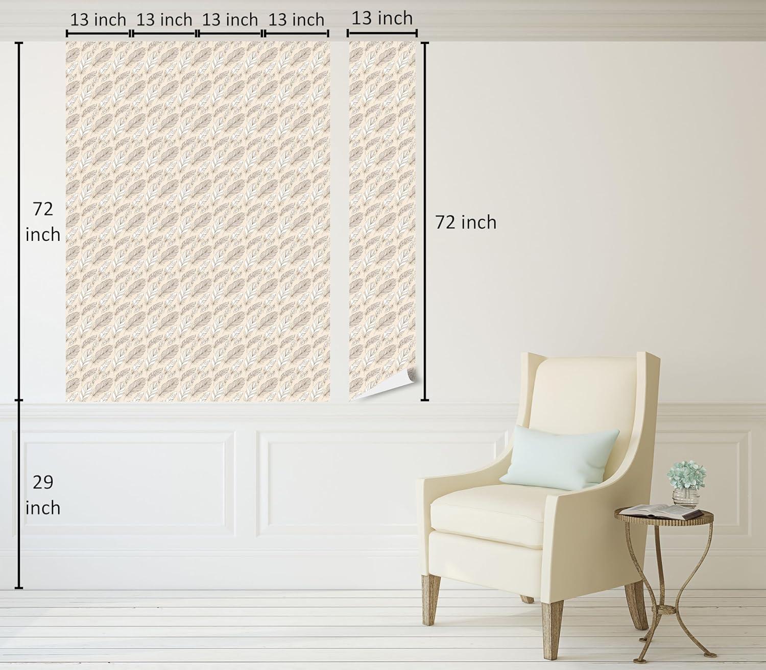 imageAmbesonne Coffee Peel ampamp Stick Wallpaper for Home Sepia Tones Old Newspaper Print with Lettering on it Beverage Love SelfAdhesive Living Room Kitchen Accent 13quot x 36quot Tan Umber and Dark BrownBeige Off White and Brown