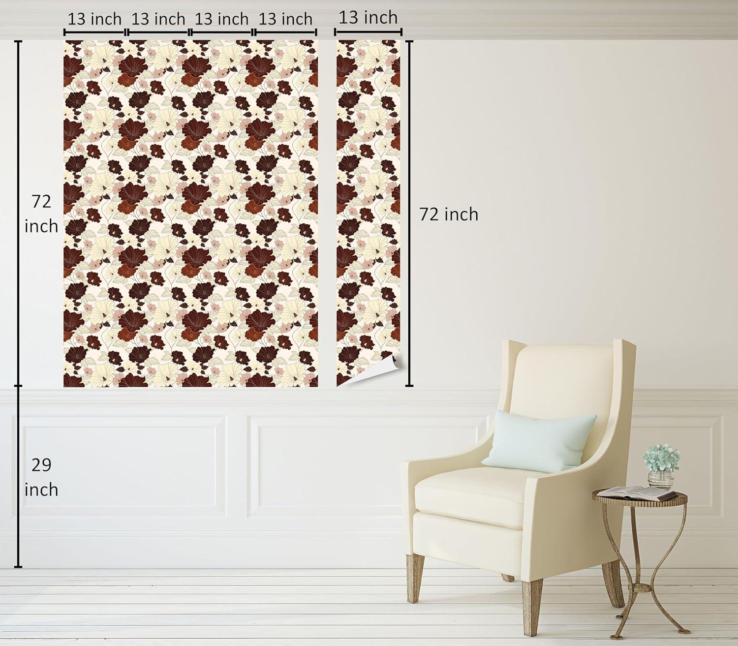 imageAmbesonne Coffee Peel ampamp Stick Wallpaper for Home Sepia Tones Old Newspaper Print with Lettering on it Beverage Love SelfAdhesive Living Room Kitchen Accent 13quot x 36quot Tan Umber and Dark BrownBeige and Chestnut Brown