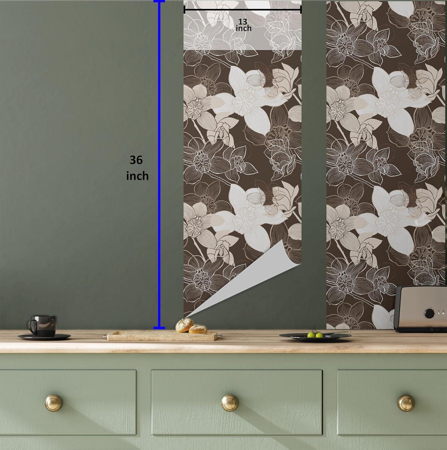 imageAmbesonne Coffee Peel ampamp Stick Wallpaper for Home Sepia Tones Old Newspaper Print with Lettering on it Beverage Love SelfAdhesive Living Room Kitchen Accent 13quot x 36quot Tan Umber and Dark BrownDark Cocoa Beige and White