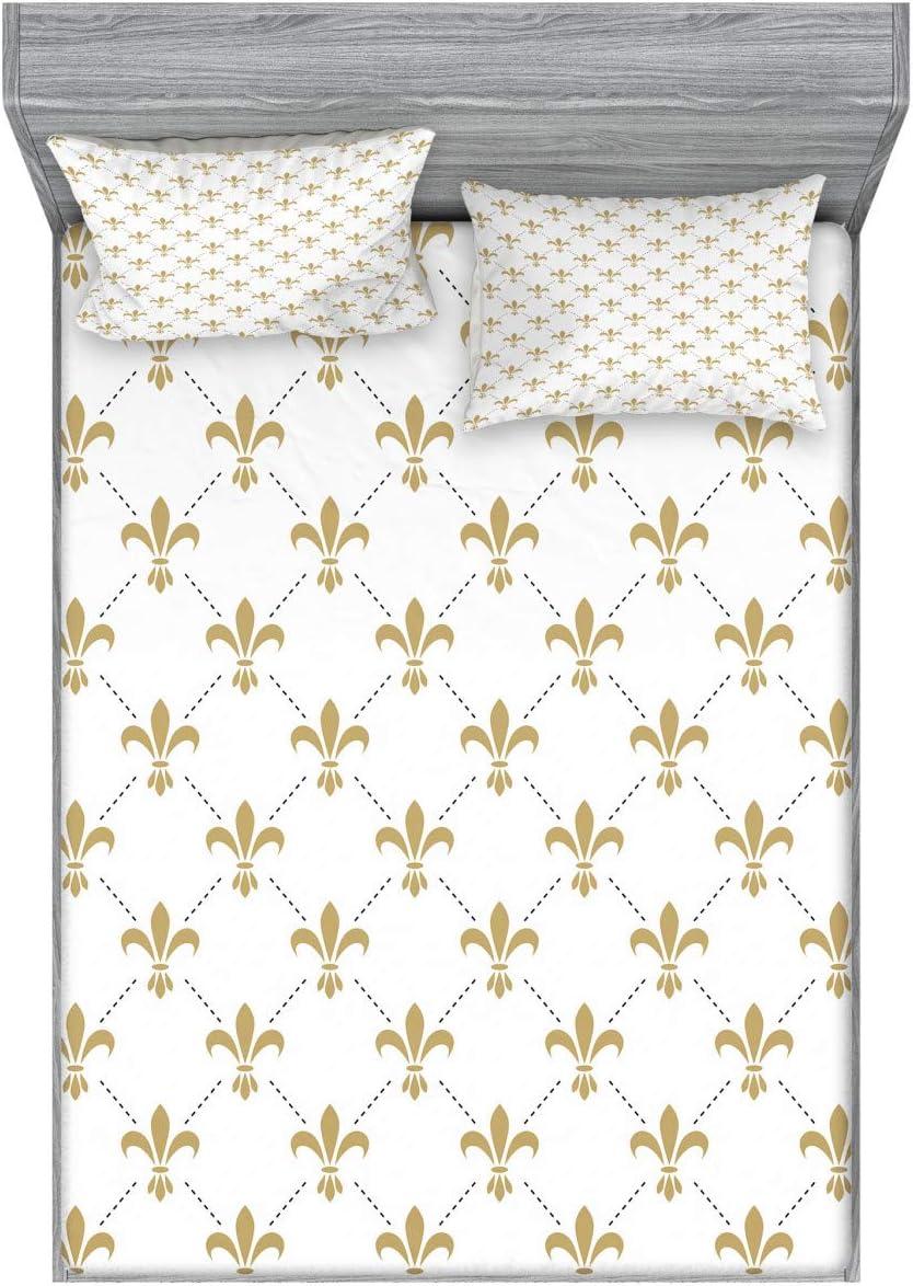 imageAmbesonne Gnome Fitted Sheet ampamp Pillow Sham Set Elf Tomte Standing on Snow on The Winter Finnish Christmas Theme Decorative Printed 3 Piece Bedding Decor Set Queen Mint Green Pale BlueYellow and White