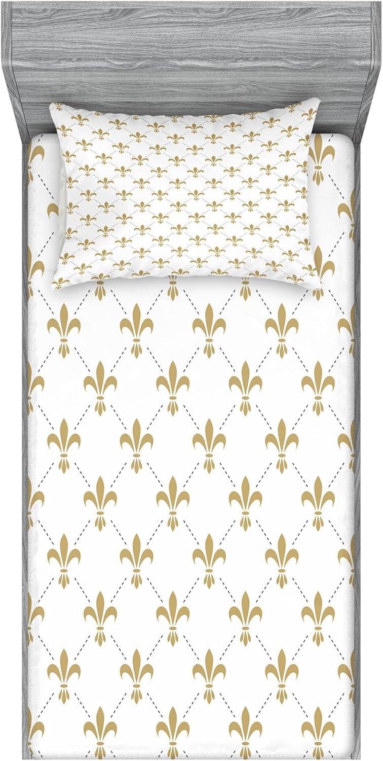imageAmbesonne Gnome Fitted Sheet ampamp Pillow Sham Set Elf Tomte Standing on Snow on The Winter Finnish Christmas Theme Decorative Printed 3 Piece Bedding Decor Set Queen Mint Green Pale BlueYellow and White