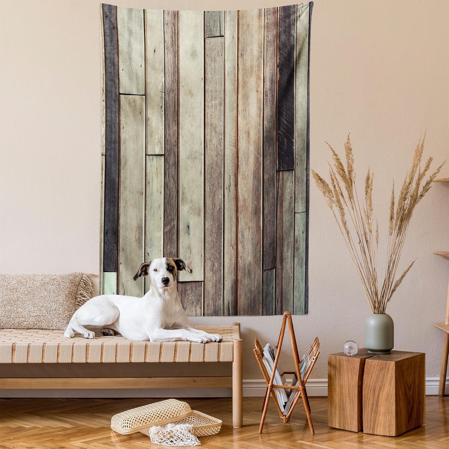 imageAmbesonne Hippie Tapestry Modern Scandi Crescent with Boho Floral and Leaves Greenery Black Cat Fabric Wall Hanging Decor for Bedroom Living Room Dorm 30quot X 45quot Grey Yellow Charcoal GreyBrown