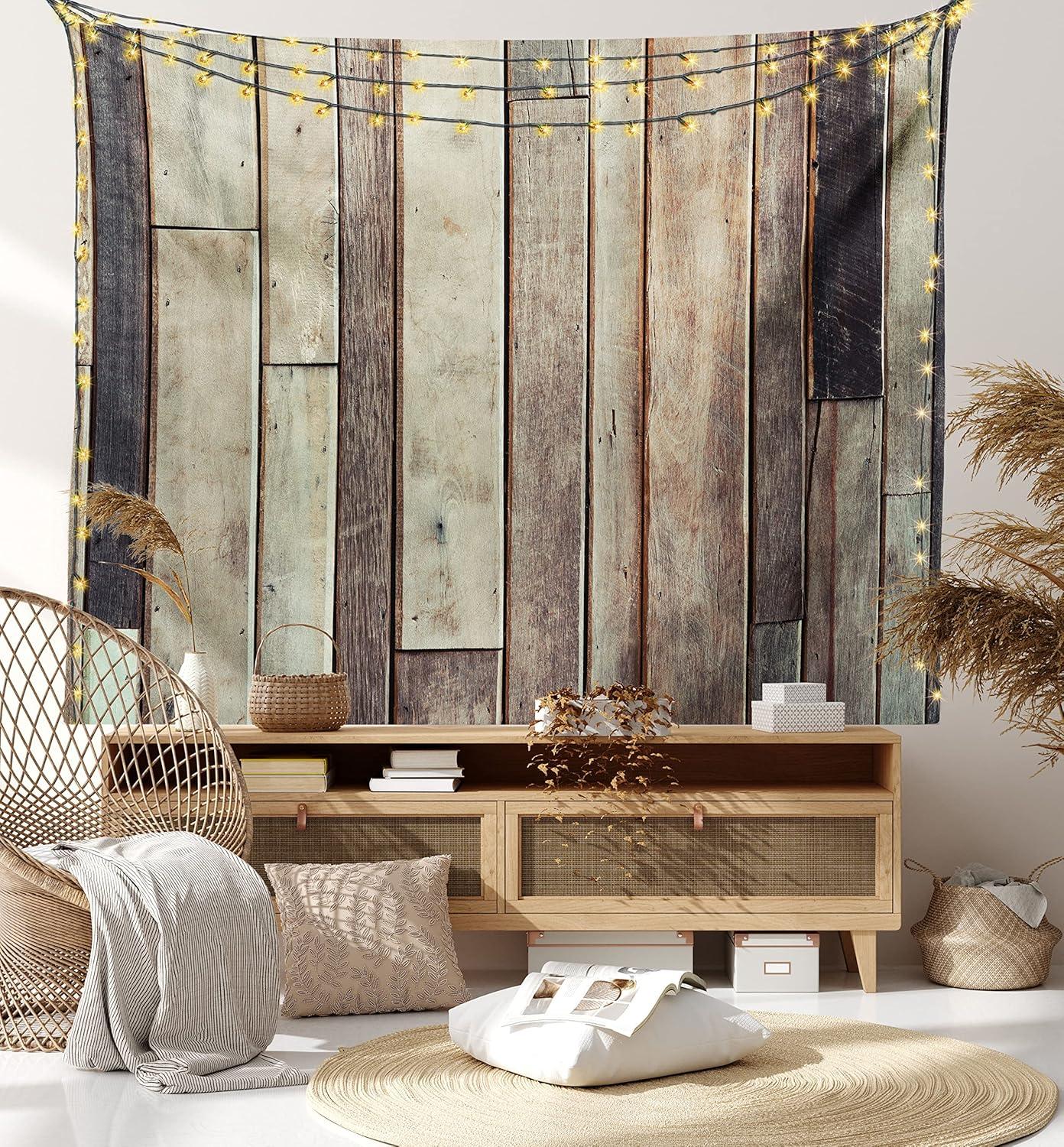 imageAmbesonne Hippie Tapestry Modern Scandi Crescent with Boho Floral and Leaves Greenery Black Cat Fabric Wall Hanging Decor for Bedroom Living Room Dorm 30quot X 45quot Grey Yellow Charcoal GreyBrown