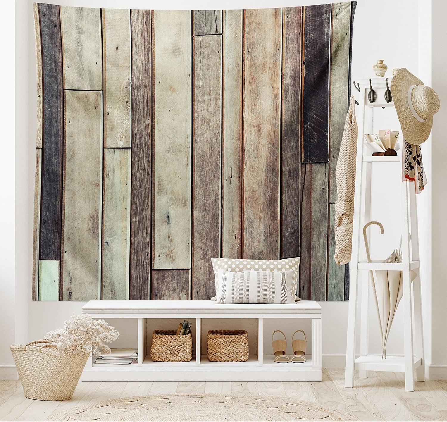 imageAmbesonne Hippie Tapestry Modern Scandi Crescent with Boho Floral and Leaves Greenery Black Cat Fabric Wall Hanging Decor for Bedroom Living Room Dorm 30quot X 45quot Grey Yellow Charcoal GreyBrown