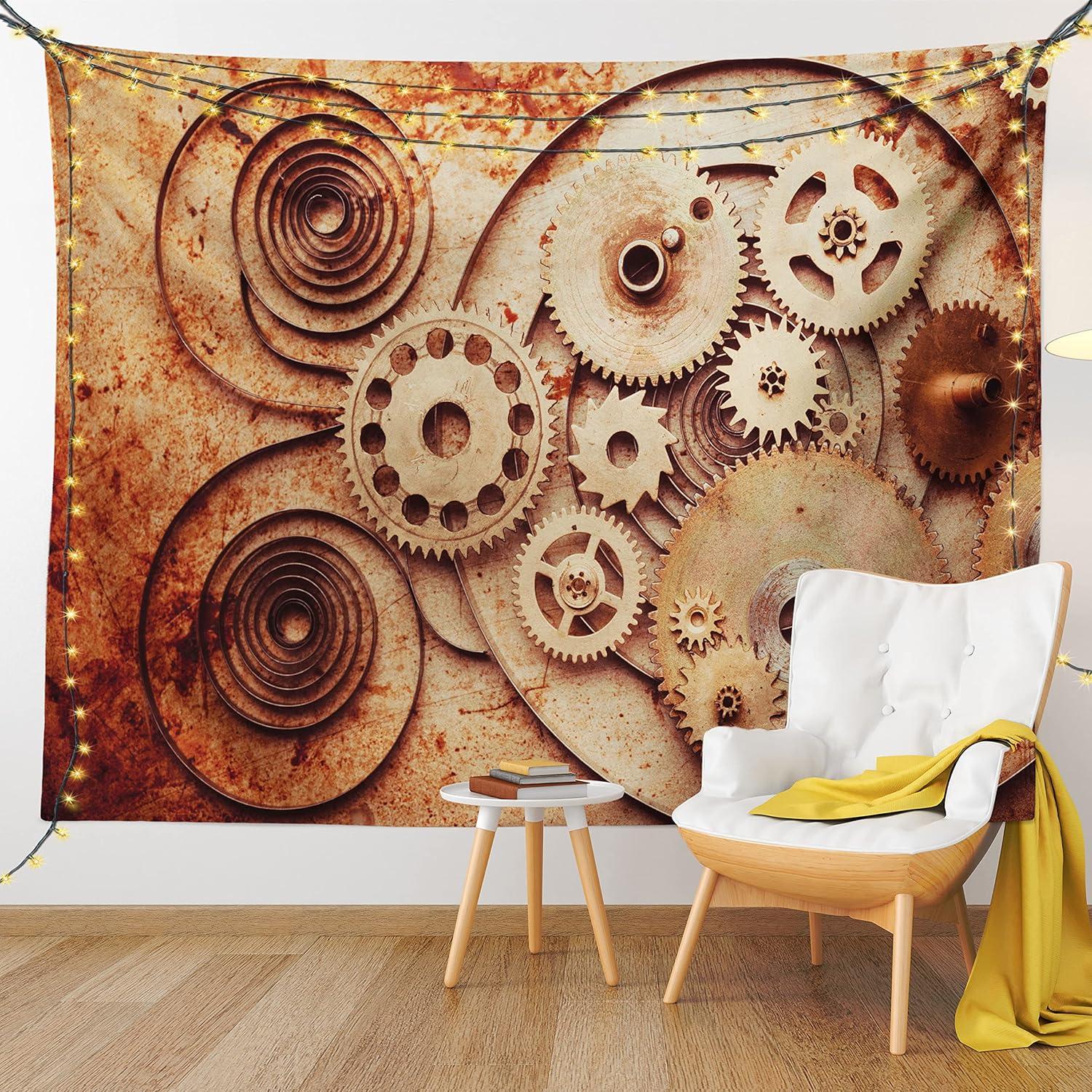 imageAmbesonne Hippie Tapestry Modern Scandi Crescent with Boho Floral and Leaves Greenery Black Cat Fabric Wall Hanging Decor for Bedroom Living Room Dorm 30quot X 45quot Grey Yellow Charcoal GreyOrange Beige