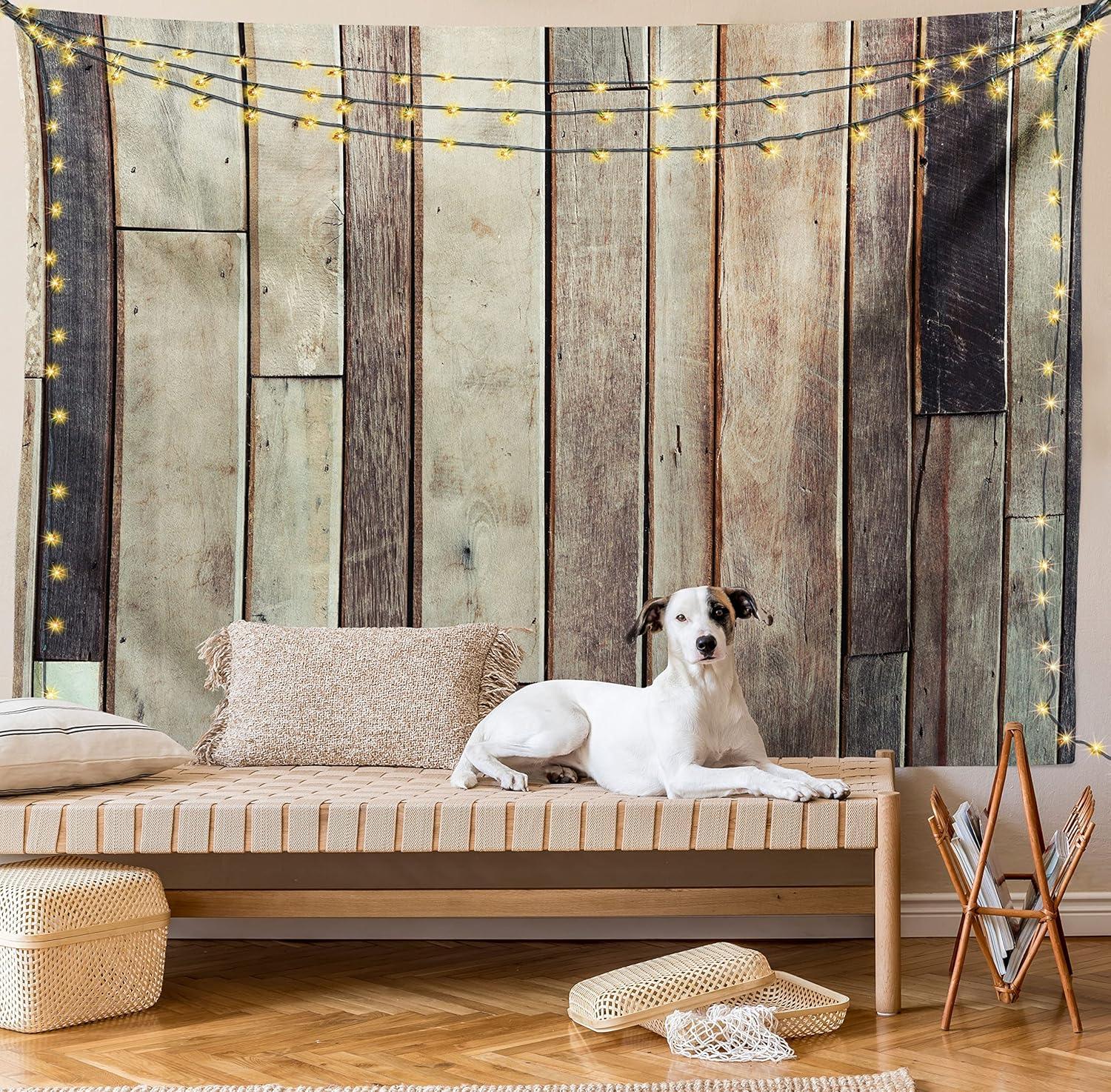 imageAmbesonne Hippie Tapestry Modern Scandi Crescent with Boho Floral and Leaves Greenery Black Cat Fabric Wall Hanging Decor for Bedroom Living Room Dorm 30quot X 45quot Grey Yellow Charcoal GreyBrown
