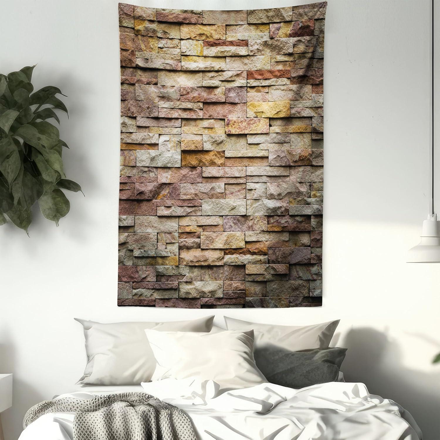 imageAmbesonne Hippie Tapestry Modern Scandi Crescent with Boho Floral and Leaves Greenery Black Cat Fabric Wall Hanging Decor for Bedroom Living Room Dorm 30quot X 45quot Grey Yellow Charcoal GreyLight Brown