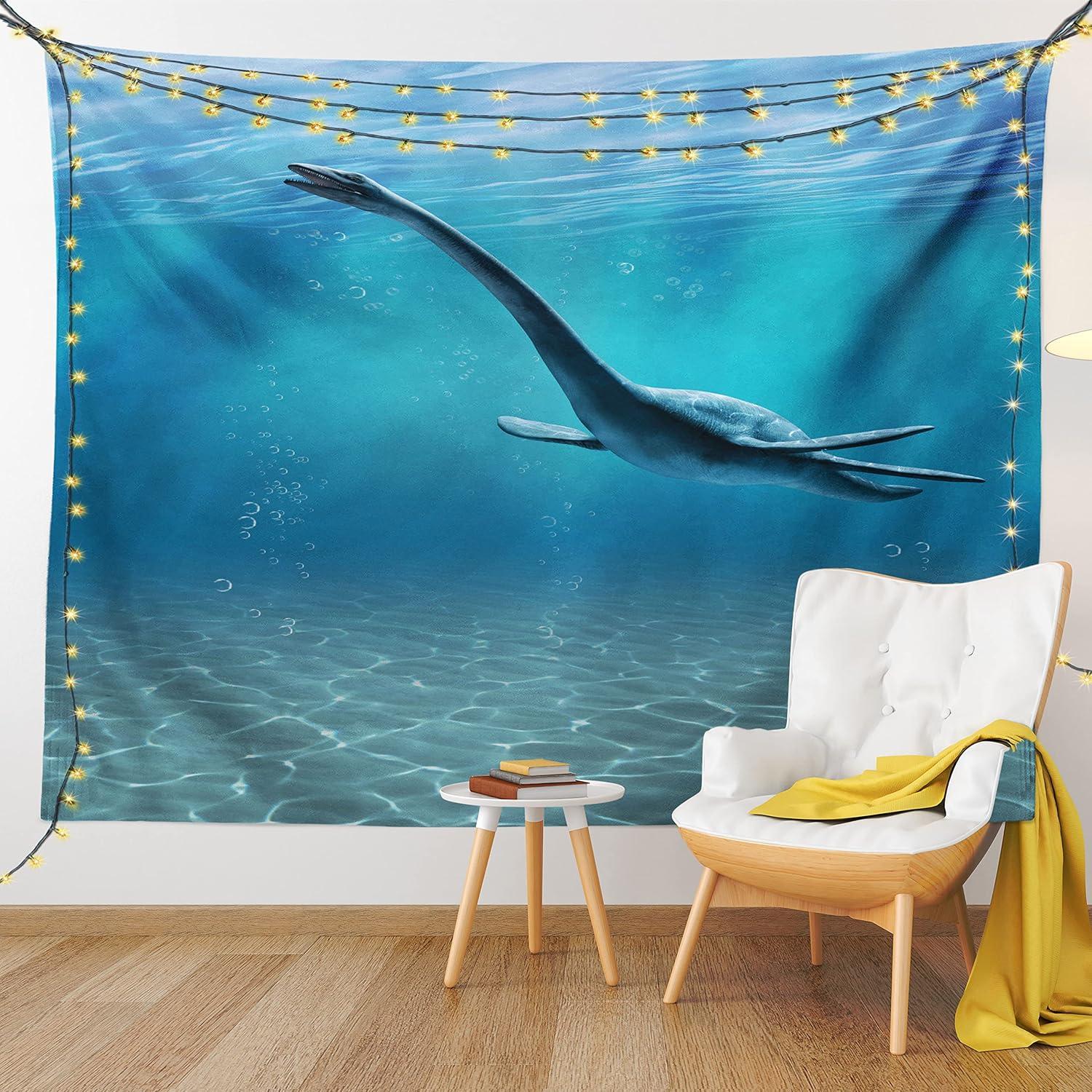 imageAmbesonne Hippie Tapestry Modern Scandi Crescent with Boho Floral and Leaves Greenery Black Cat Fabric Wall Hanging Decor for Bedroom Living Room Dorm 30quot X 45quot Grey Yellow Charcoal GreyBlue