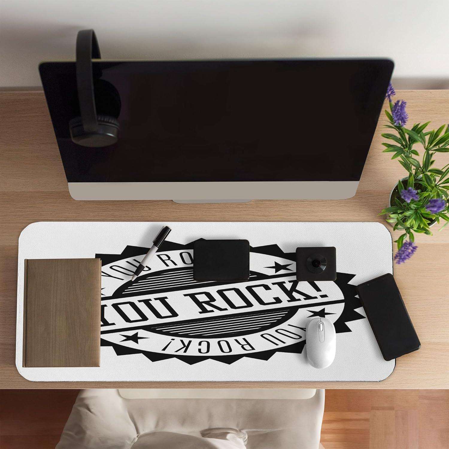 imageAmbesonne Island Computer Mouse Pad White Coral Sand Seven Mile Beach in Grand Cayman Island Art Print Rectangle NonSlip Rubber Mousepad Large 31quot x 12quot Gaming Size Sky Blue and Brown BlackCharcoal Black