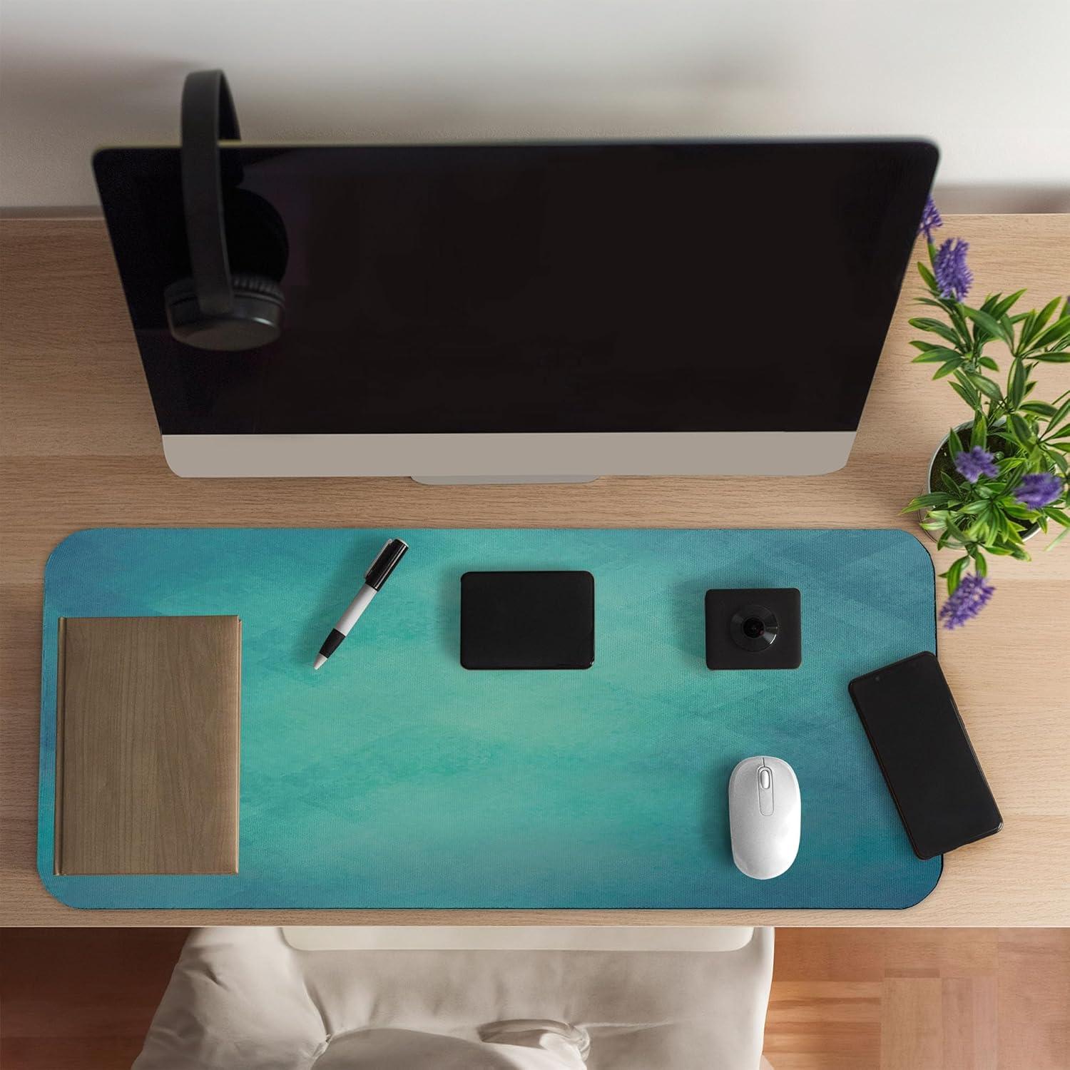 imageAmbesonne Island Computer Mouse Pad White Coral Sand Seven Mile Beach in Grand Cayman Island Art Print Rectangle NonSlip Rubber Mousepad Large 31quot x 12quot Gaming Size Sky Blue and Brown BlackTurquoise Blue