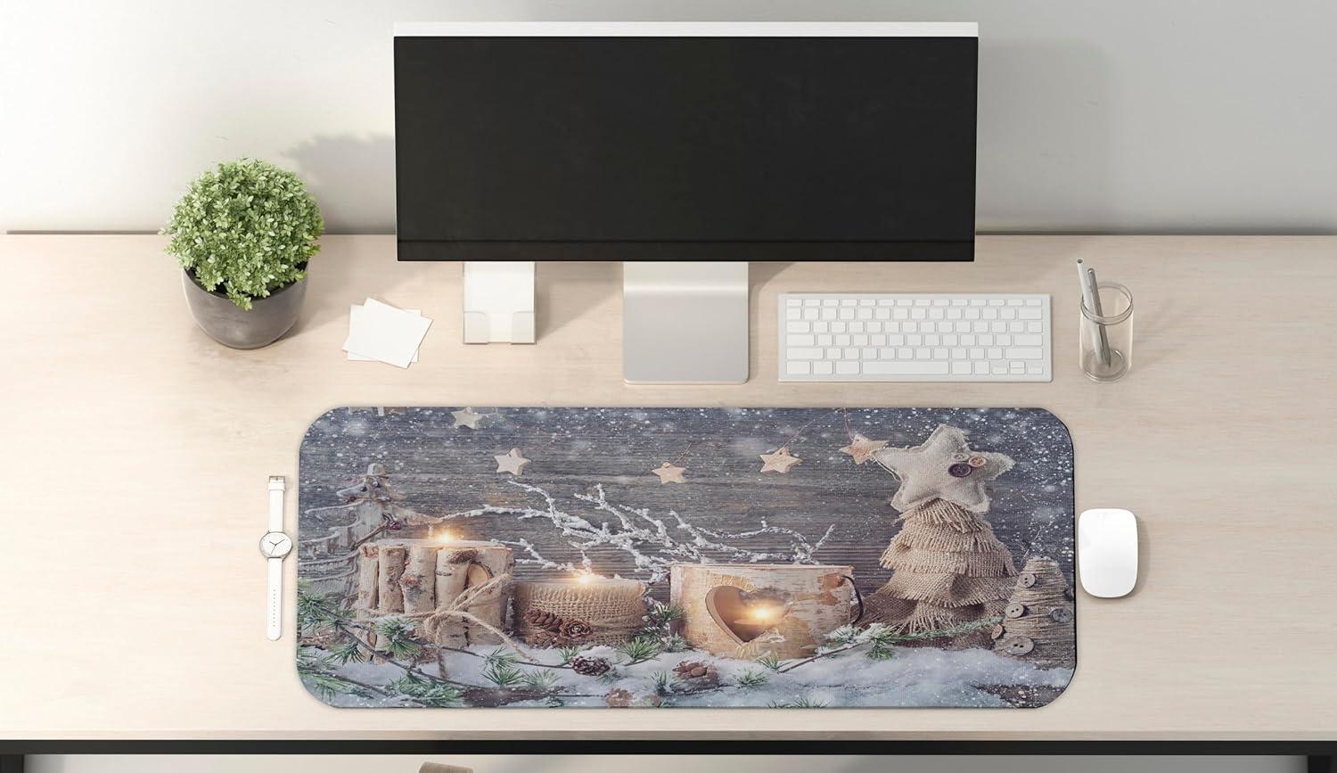 imageAmbesonne Island Computer Mouse Pad White Coral Sand Seven Mile Beach in Grand Cayman Island Art Print Rectangle NonSlip Rubber Mousepad Large 31quot x 12quot Gaming Size Sky Blue and Brown BlackKhaki and Grey