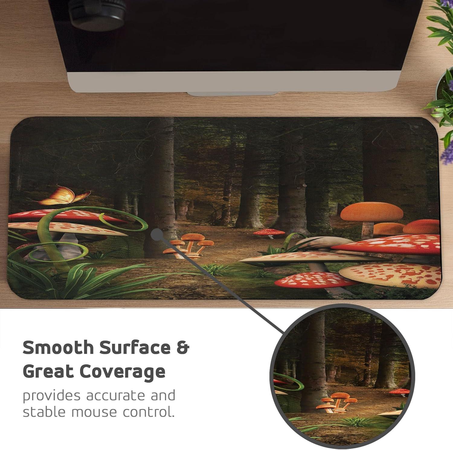 imageAmbesonne Island Computer Mouse Pad White Coral Sand Seven Mile Beach in Grand Cayman Island Art Print Rectangle NonSlip Rubber Mousepad Large 31quot x 12quot Gaming Size Sky Blue and Brown BlackPomegranate Green