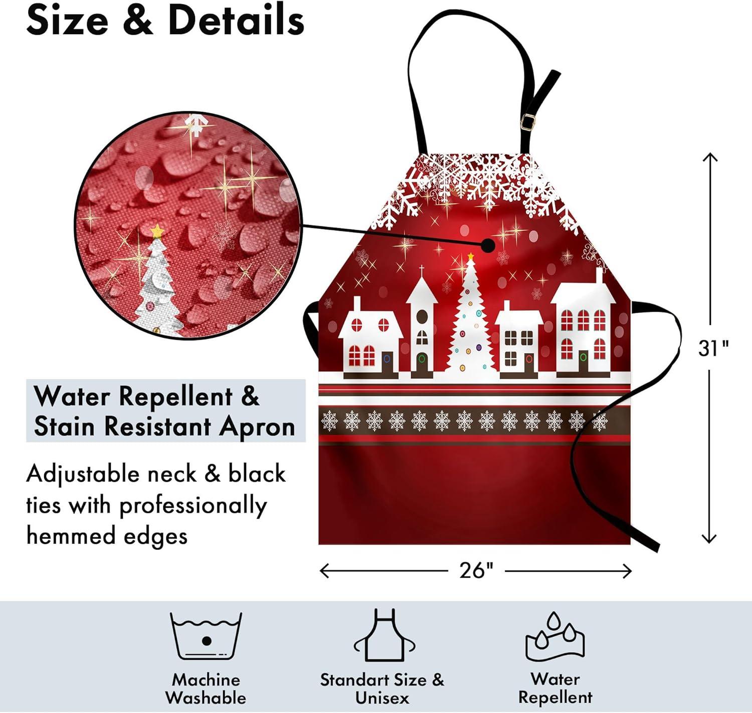 imageAmbesonne Multicolor ApronsWhite Red