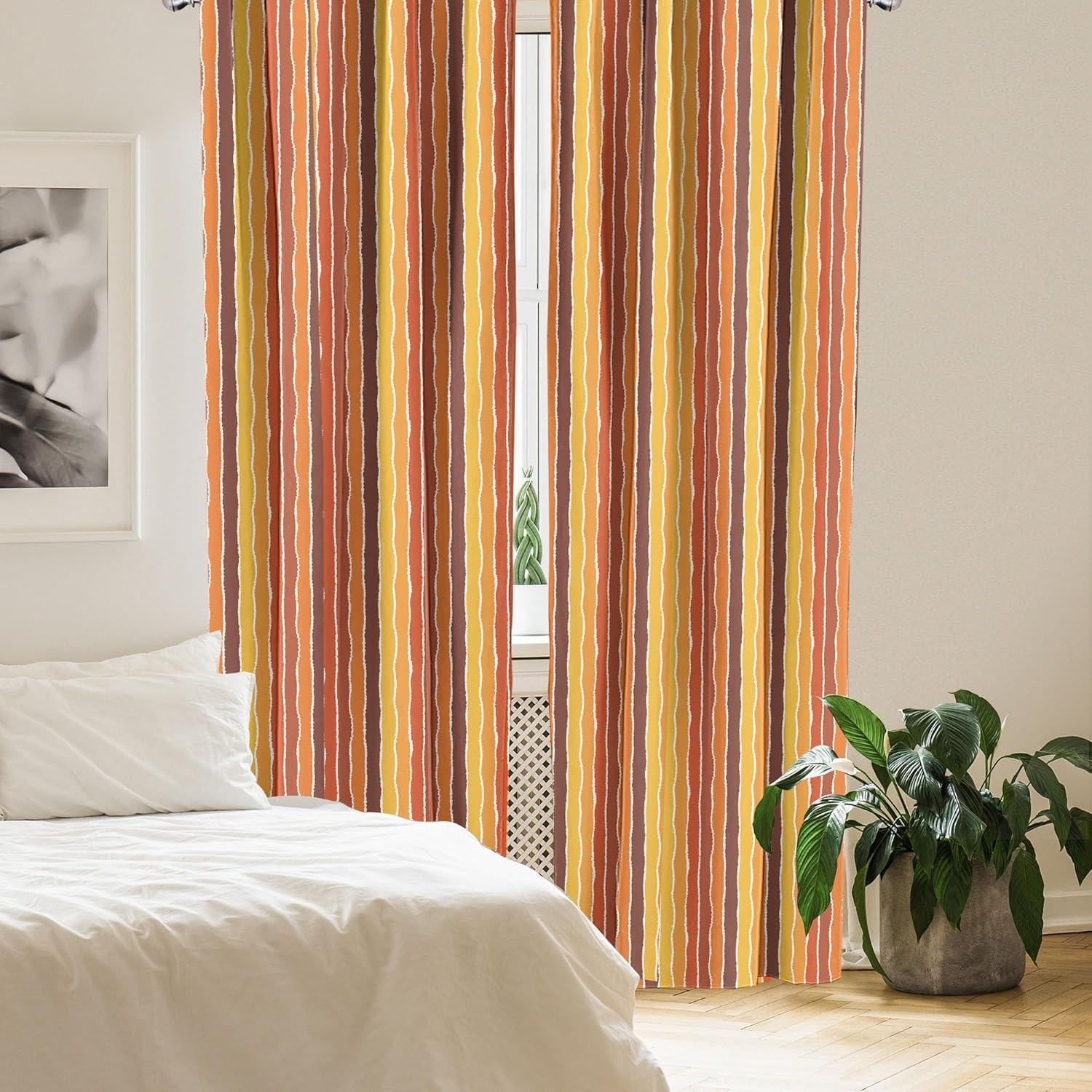 imageAmbesonne Sea Shells Curtains Vintage Inspired Monochrome Seashell Pattern Ocean Elements Wildlife Hand Drawn Window Treatments 2 Panel Set for Living Room Bedroom Pair of 28quot x 95quot Brown TanBrown Yellow