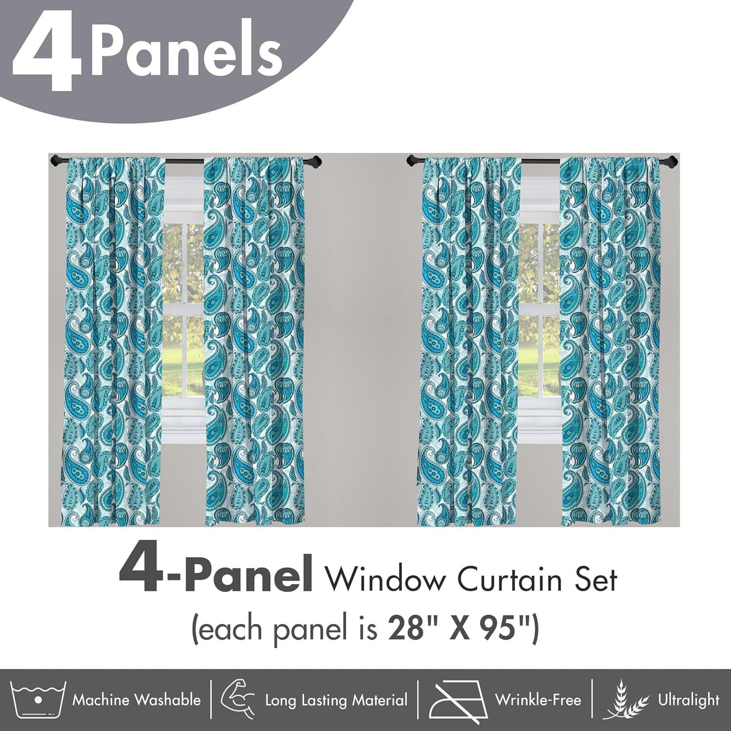 imageAmbesonne Sea Shells Curtains Vintage Inspired Monochrome Seashell Pattern Ocean Elements Wildlife Hand Drawn Window Treatments 2 Panel Set for Living Room Bedroom Pair of 28quot x 95quot Brown TanBlue Teal
