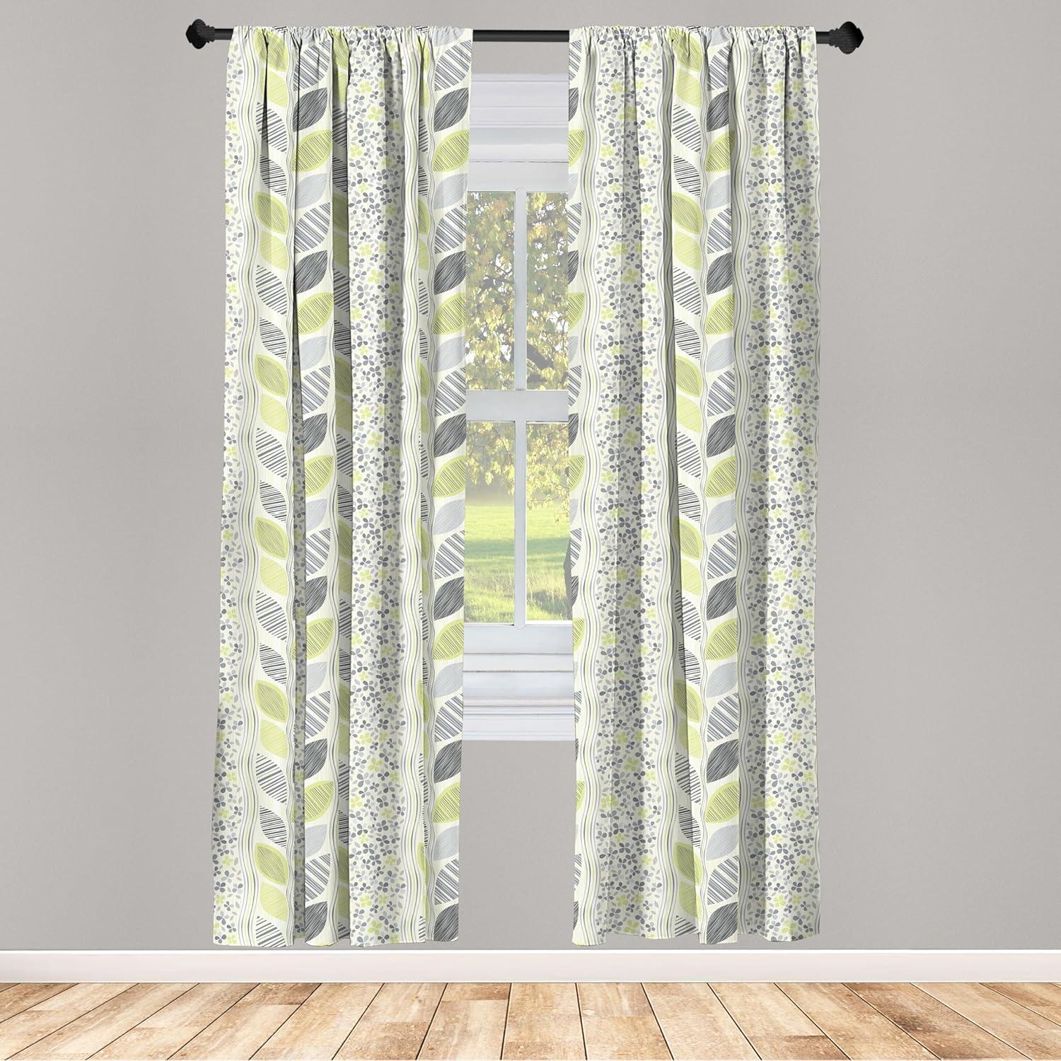 imageAmbesonne Sea Shells Curtains Vintage Inspired Monochrome Seashell Pattern Ocean Elements Wildlife Hand Drawn Window Treatments 2 Panel Set for Living Room Bedroom Pair of 28quot x 95quot Brown TanGreen Grey