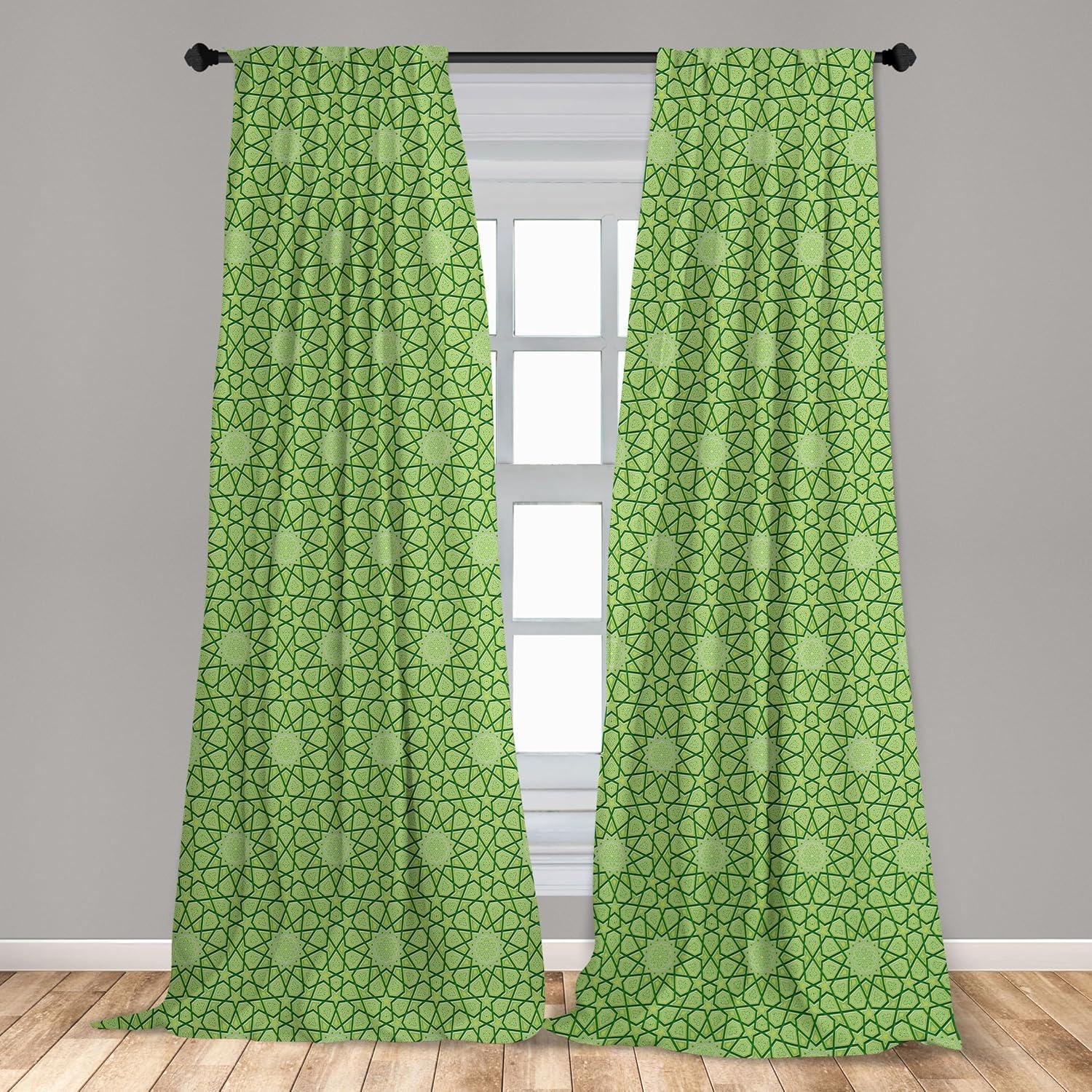 imageAmbesonne Sea Shells Curtains Vintage Inspired Monochrome Seashell Pattern Ocean Elements Wildlife Hand Drawn Window Treatments 2 Panel Set for Living Room Bedroom Pair of 28quot x 95quot Brown TanGreen Pistachio