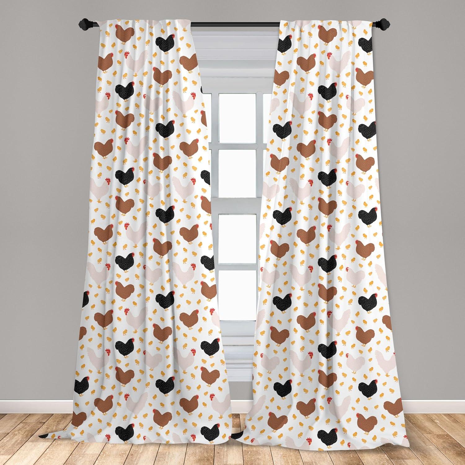 imageAmbesonne Sea Shells Curtains Vintage Inspired Monochrome Seashell Pattern Ocean Elements Wildlife Hand Drawn Window Treatments 2 Panel Set for Living Room Bedroom Pair of 28quot x 95quot Brown TanBlack Brown