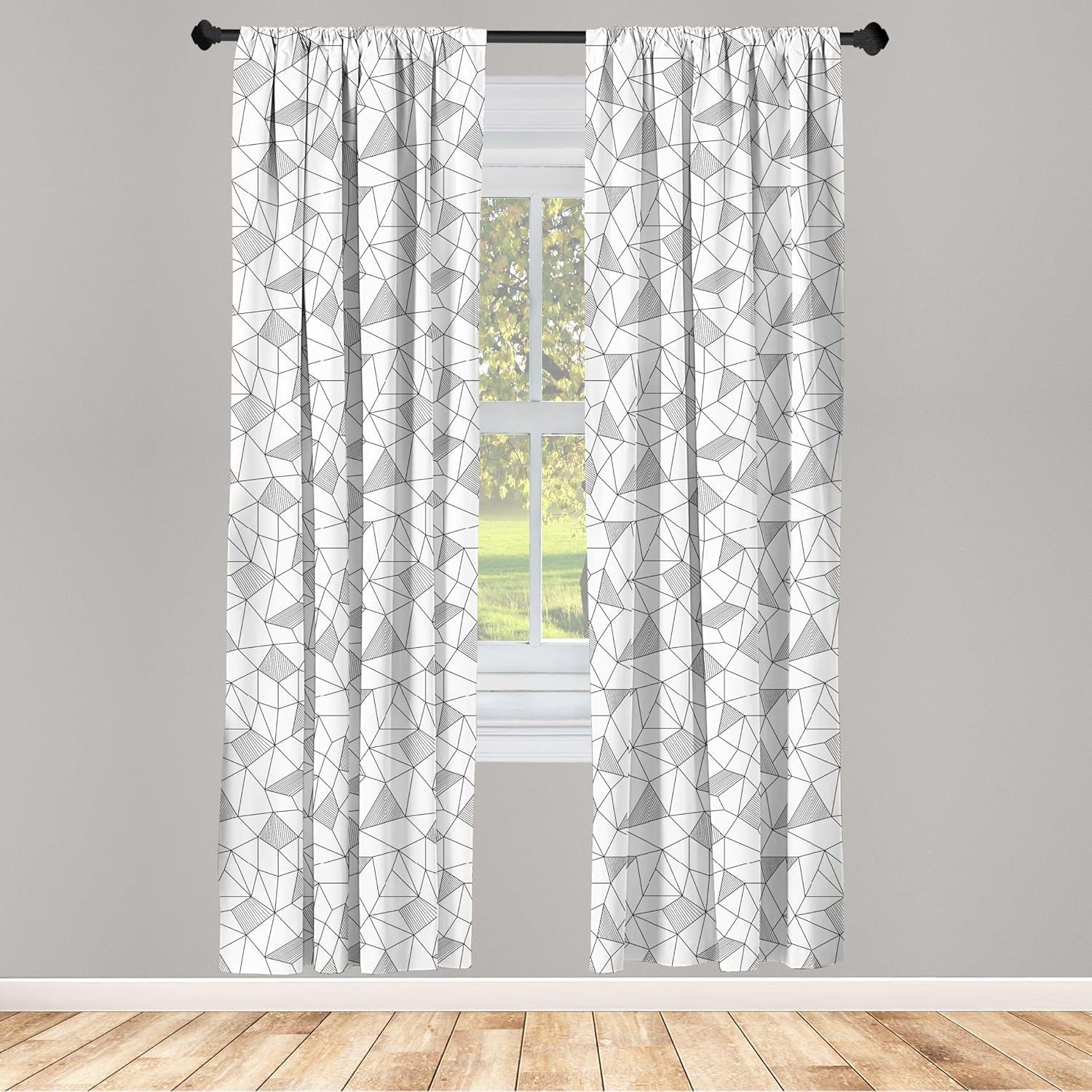 imageAmbesonne Sea Shells Curtains Vintage Inspired Monochrome Seashell Pattern Ocean Elements Wildlife Hand Drawn Window Treatments 2 Panel Set for Living Room Bedroom Pair of 28quot x 95quot Brown TanBlack