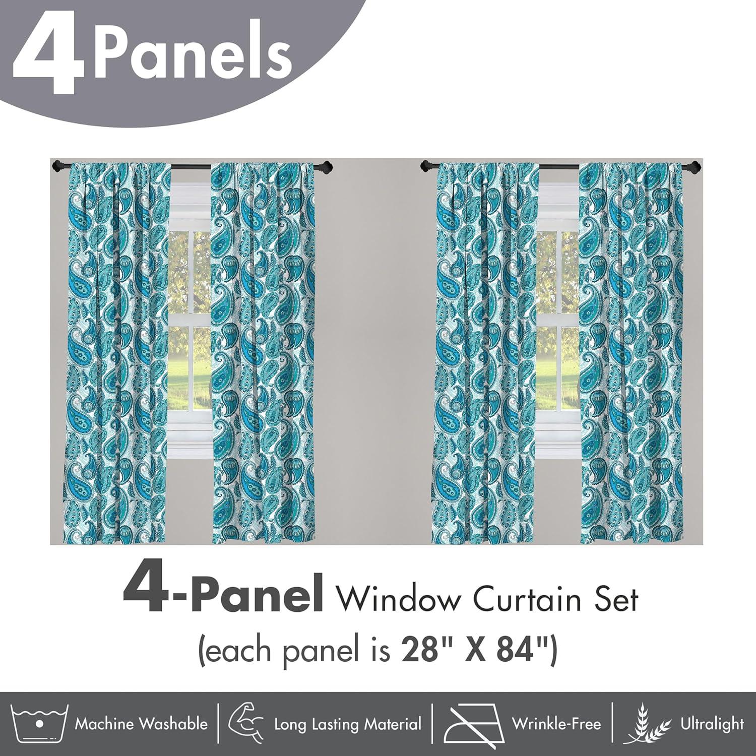 imageAmbesonne Sea Shells Curtains Vintage Inspired Monochrome Seashell Pattern Ocean Elements Wildlife Hand Drawn Window Treatments 2 Panel Set for Living Room Bedroom Pair of 28quot x 95quot Brown TanBlue Teal