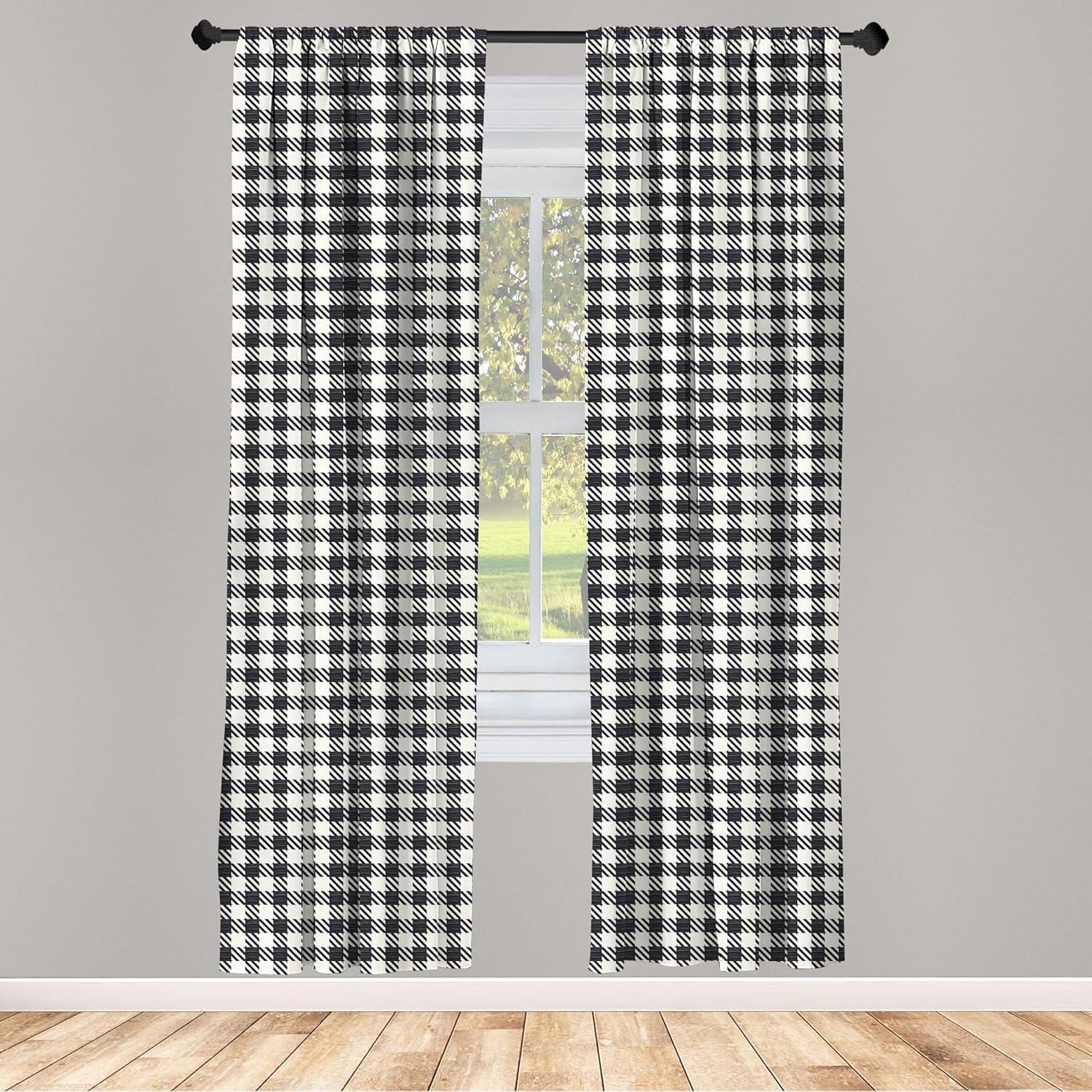 imageAmbesonne Sea Shells Curtains Vintage Inspired Monochrome Seashell Pattern Ocean Elements Wildlife Hand Drawn Window Treatments 2 Panel Set for Living Room Bedroom Pair of 28quot x 95quot Brown TanWhite Charcoal