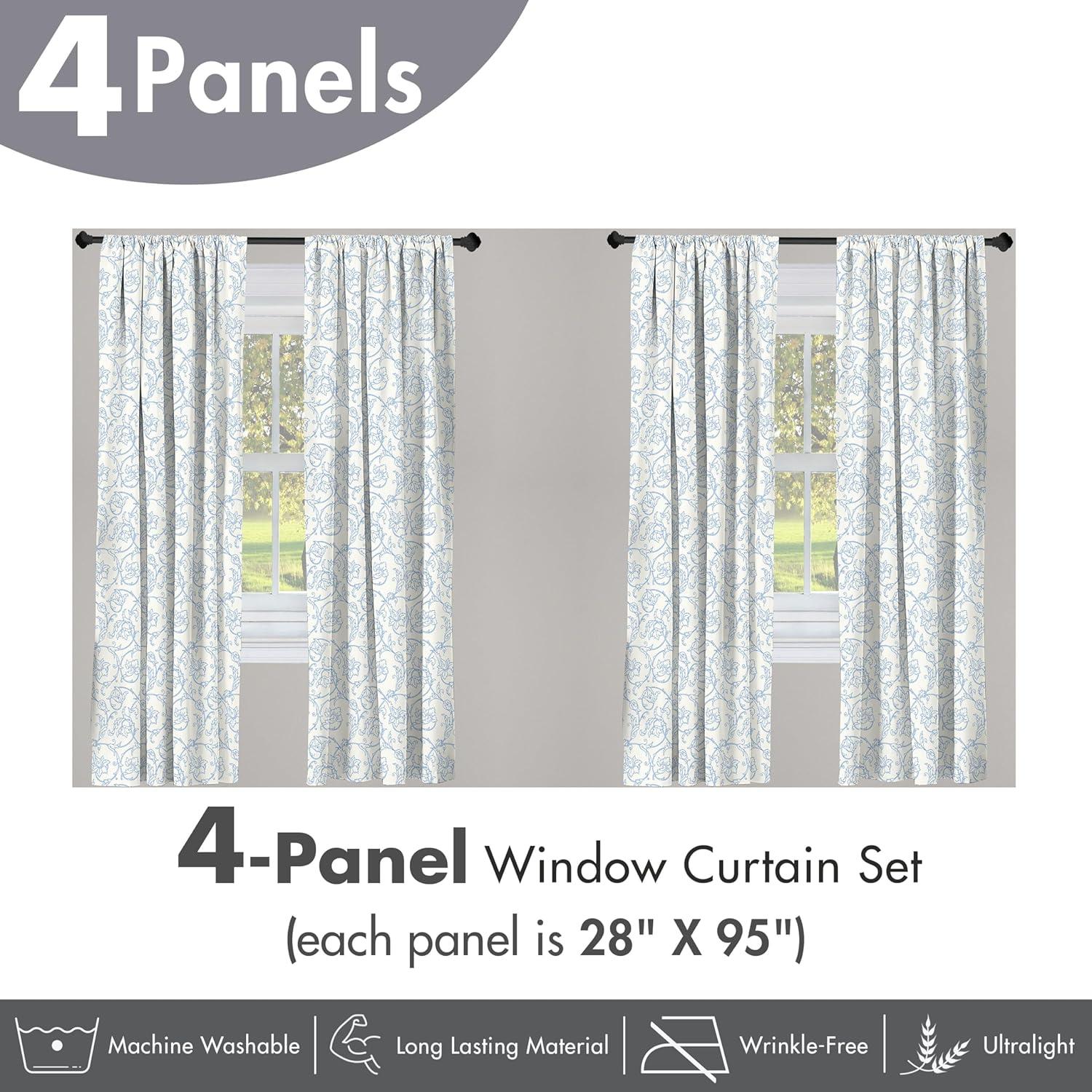 imageAmbesonne Sea Shells Curtains Vintage Inspired Monochrome Seashell Pattern Ocean Elements Wildlife Hand Drawn Window Treatments 2 Panel Set for Living Room Bedroom Pair of 28quot x 95quot Brown TanBlue White