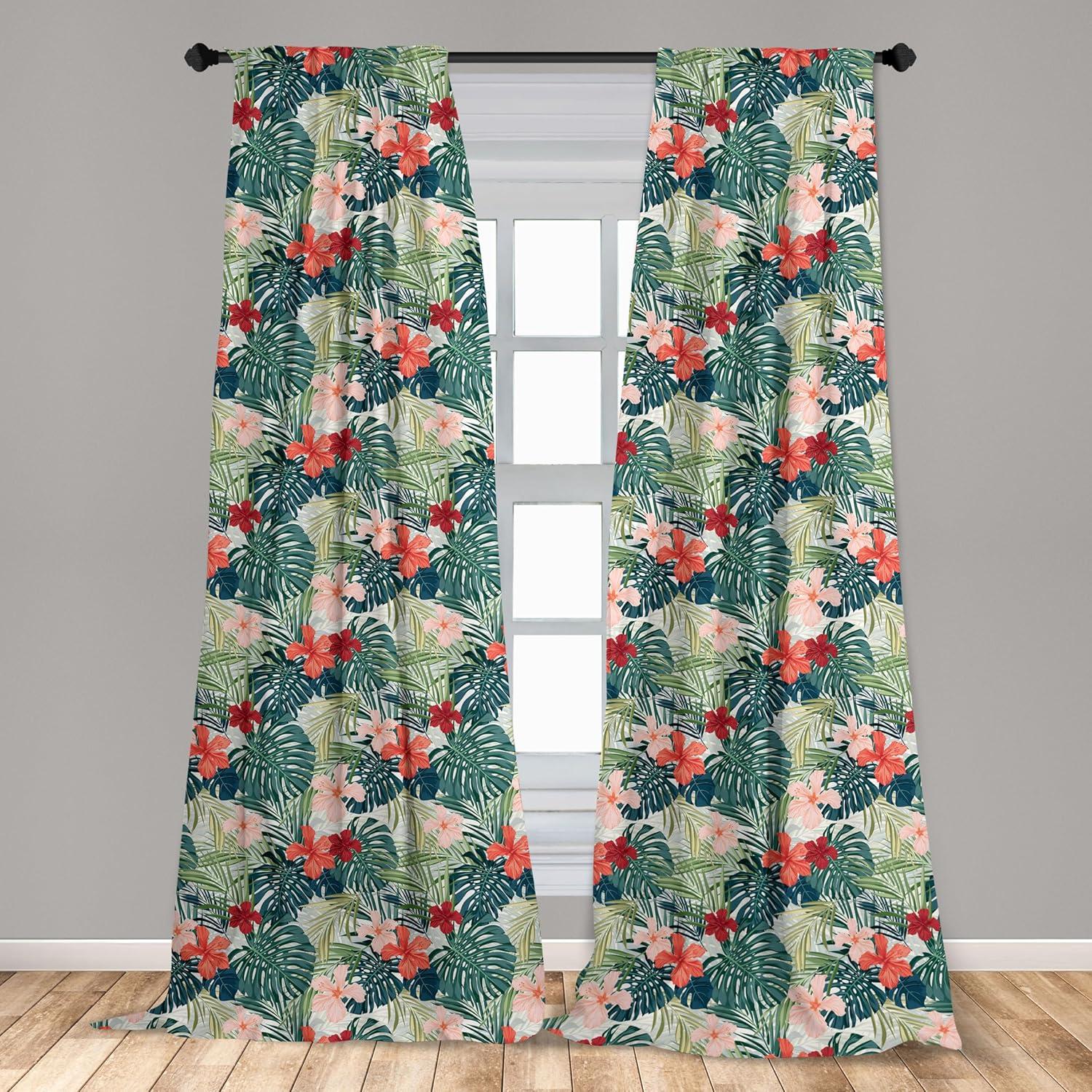 imageAmbesonne Sea Shells Curtains Vintage Inspired Monochrome Seashell Pattern Ocean Elements Wildlife Hand Drawn Window Treatments 2 Panel Set for Living Room Bedroom Pair of 28quot x 95quot Brown TanDark Green Green