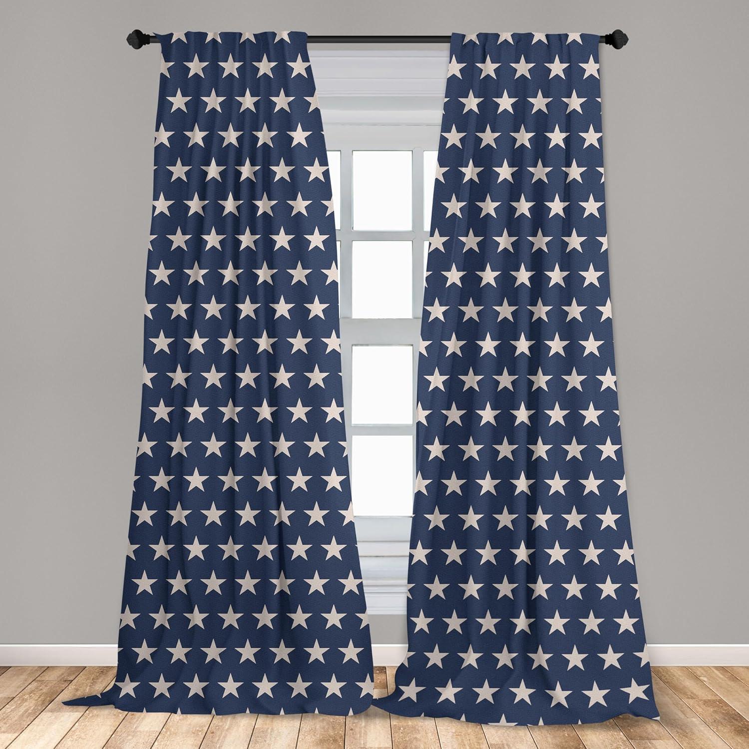 imageAmbesonne Sea Shells Curtains Vintage Inspired Monochrome Seashell Pattern Ocean Elements Wildlife Hand Drawn Window Treatments 2 Panel Set for Living Room Bedroom Pair of 28quot x 95quot Brown TanNight Blue