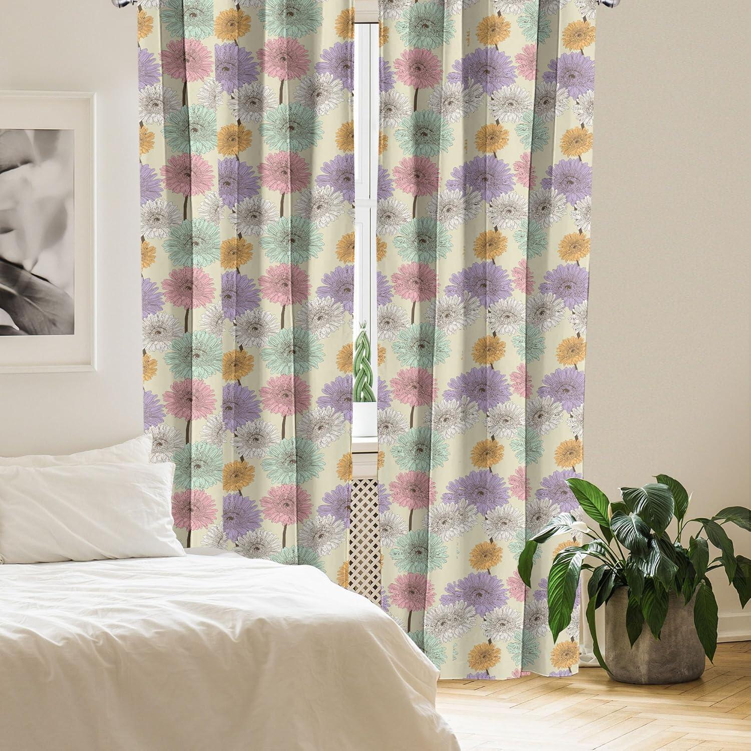 imageAmbesonne Sea Shells Curtains Vintage Inspired Monochrome Seashell Pattern Ocean Elements Wildlife Hand Drawn Window Treatments 2 Panel Set for Living Room Bedroom Pair of 28quot x 95quot Brown TanLilac Beige